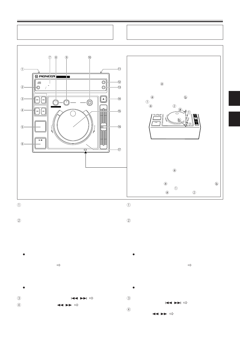 Panel facilities, Nomenclature des panneaux, Top panel | Panneau supérieur, Before operations/avant la mise en service, 1 power switch, 2 time mode/auto cue button, 2 touche time mode/auto cue, Orifice d’éjection forcée, 2a b 1 | Pioneer CDJ-500S User Manual | Page 11 / 86