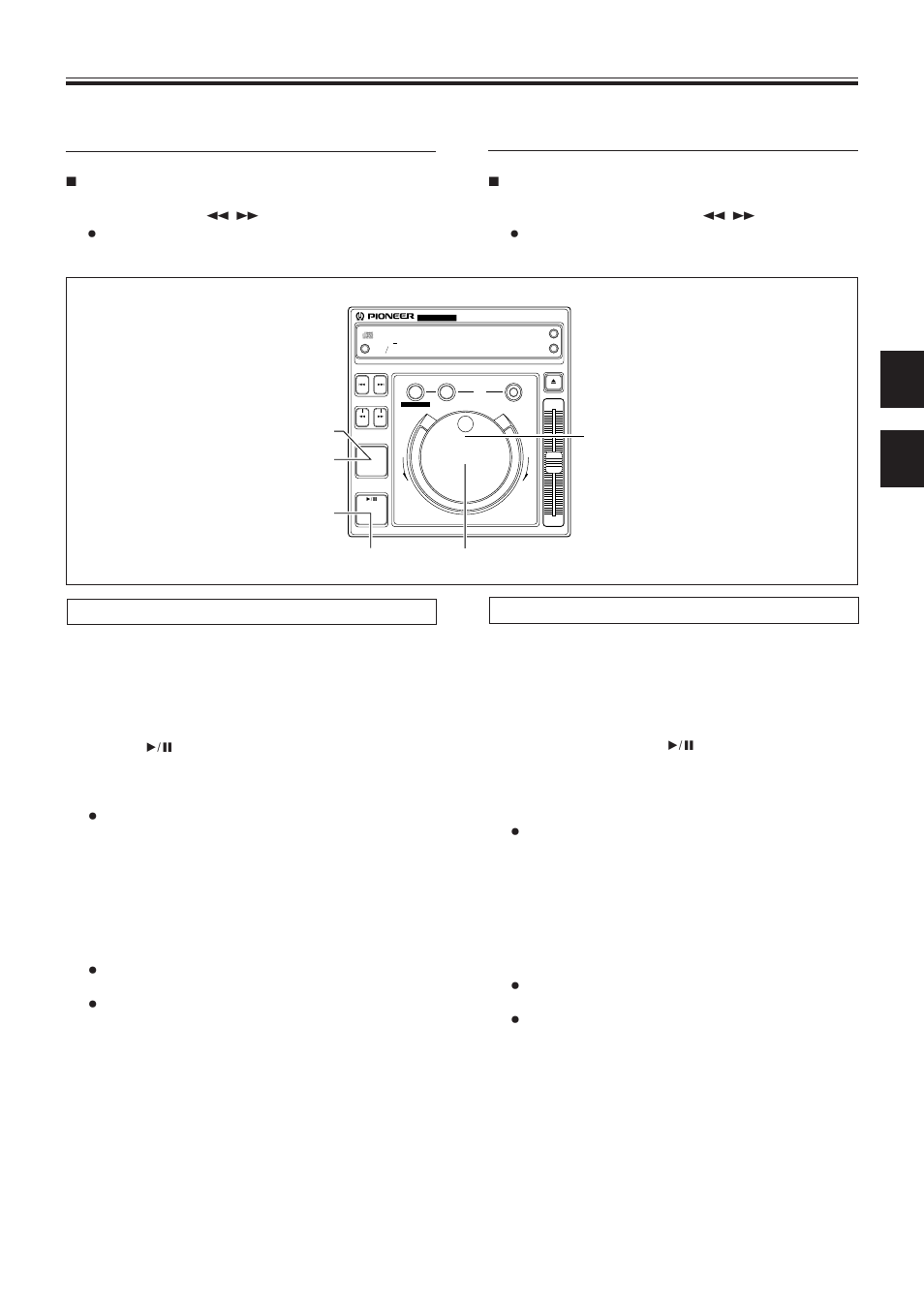 Setting a cue point, Réglage d’un point d’attaque, 7 operation using the search buttons | 7 fonctionnement à l’aide des touches search, Wo _ c a | Pioneer CDJ-500S User Manual | Page 17 / 86