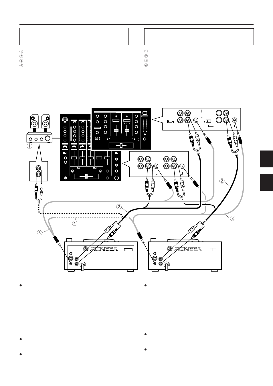 Anschlüsse, Collegamenti, Audioausgangsanschluss | Collegamento dell’uscita audio, Vor inbetriebnahme/prima dell’uso, Cdj-500s | Pioneer CDJ-500S User Manual | Page 37 / 86