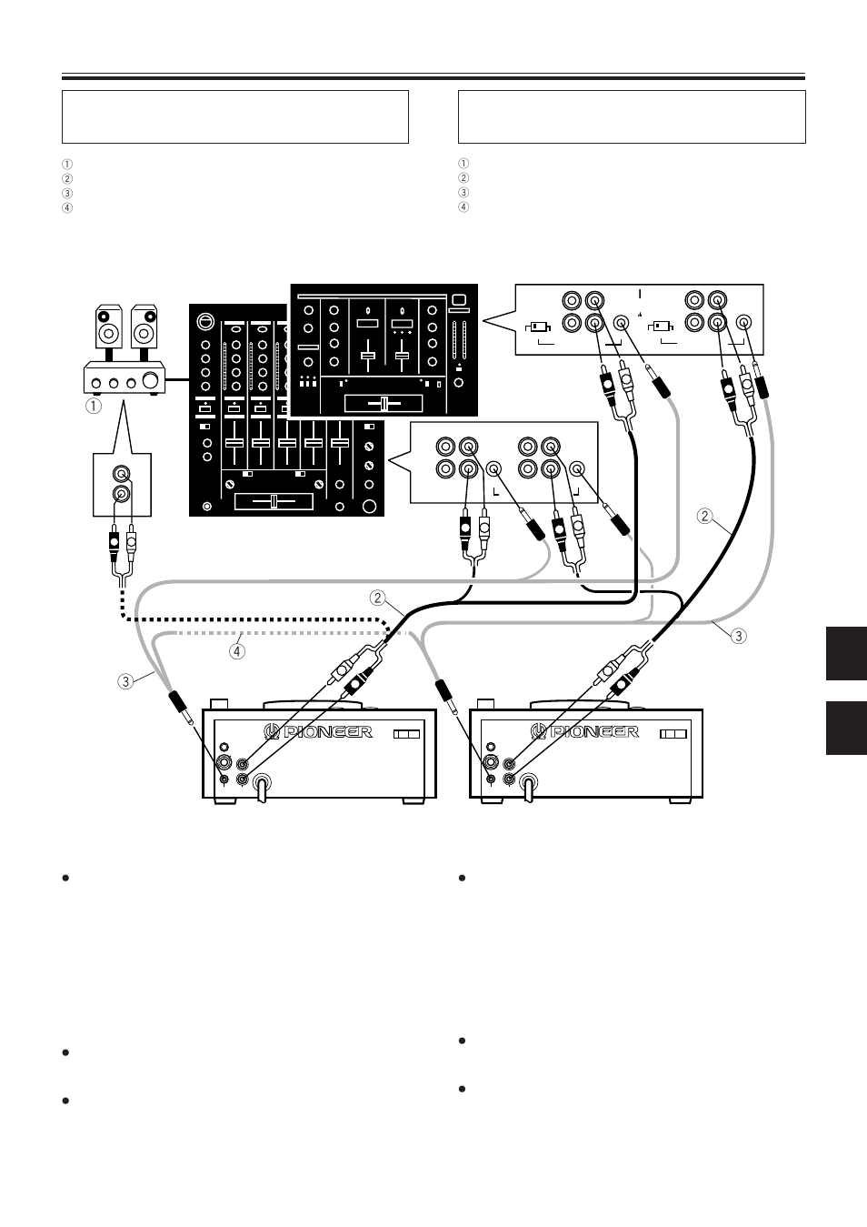 Aansluitingen, Conexiones, Audio-uitgangsaansluitingen (audio out) | Conexion de salida de audio, Voorbereidingen/antes de la operación, Cdj-500s | Pioneer CDJ-500S User Manual | Page 65 / 86