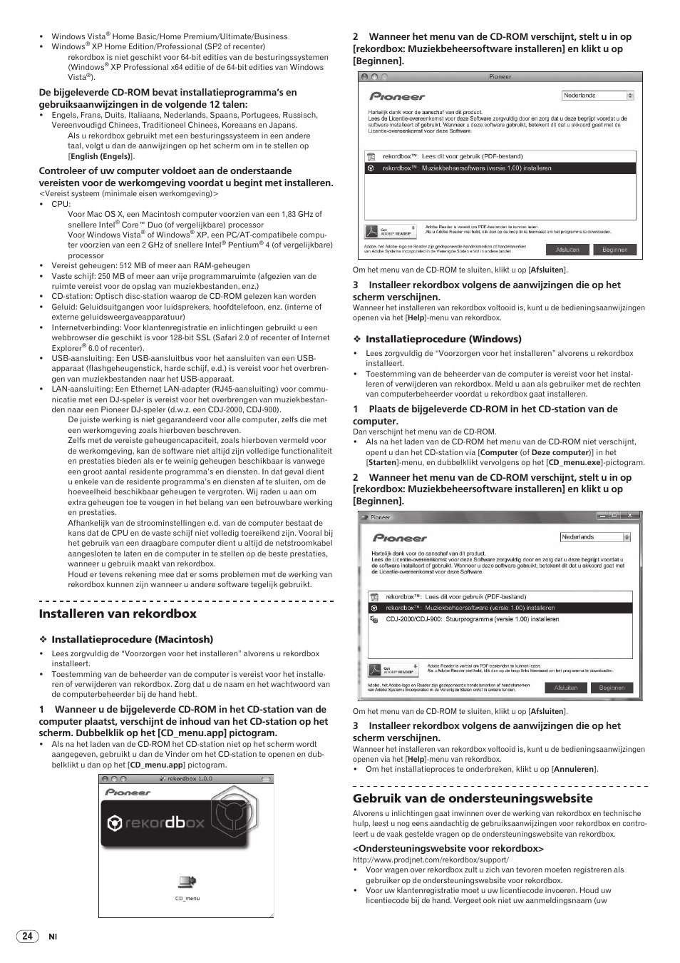 Drb1475-b, Installeren van rekordbox, Gebruik van de ondersteuningswebsite | Pioneer CDJ-2000 User Manual | Page 142 / 209