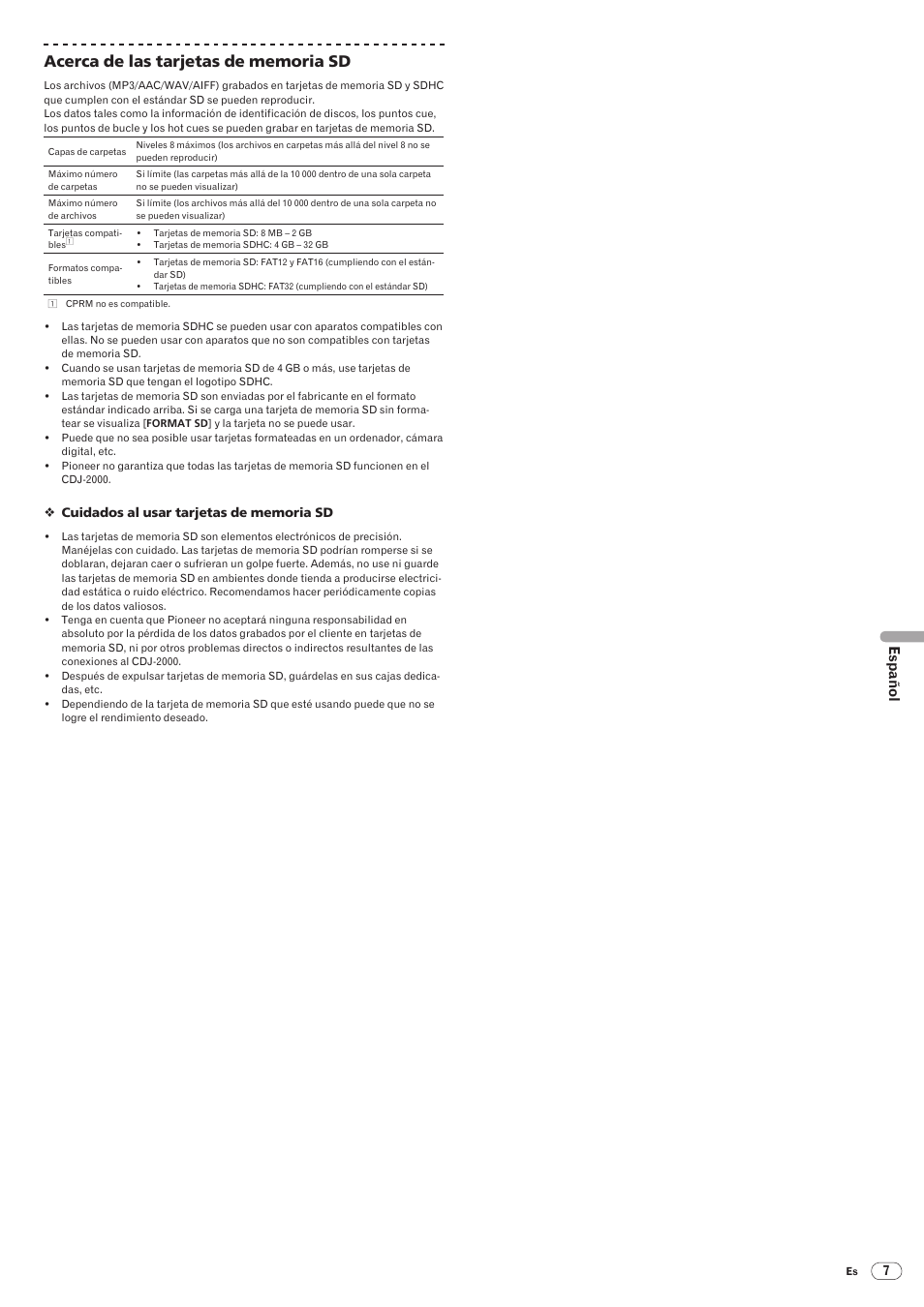 Drb1475-b, Español | Pioneer CDJ-2000 User Manual | Page 155 / 209
