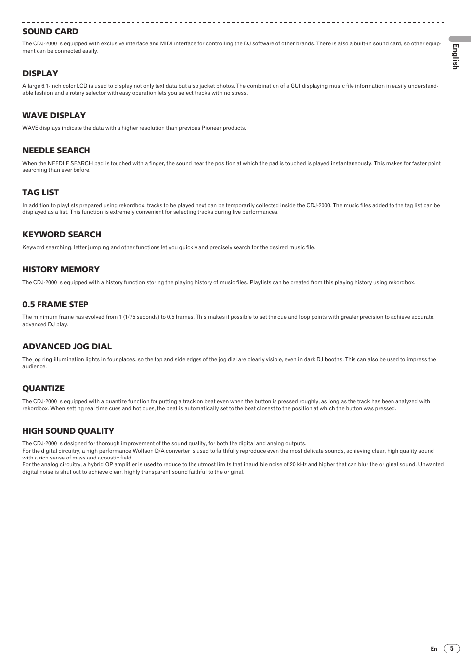 Pioneer CDJ-2000 User Manual | Page 5 / 209
