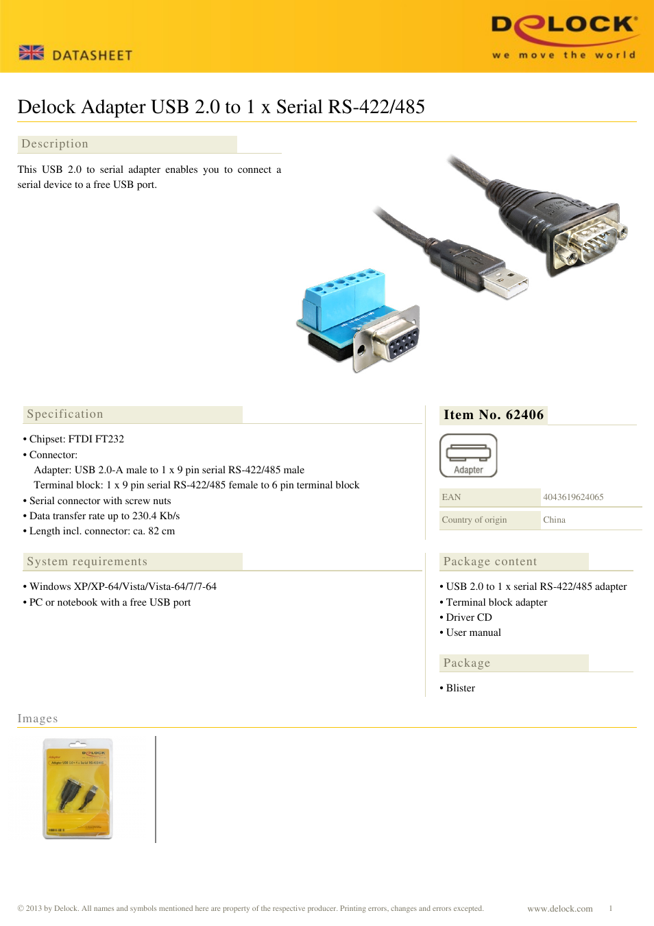 DeLOCK datenblatt_62406 User Manual | 1 page