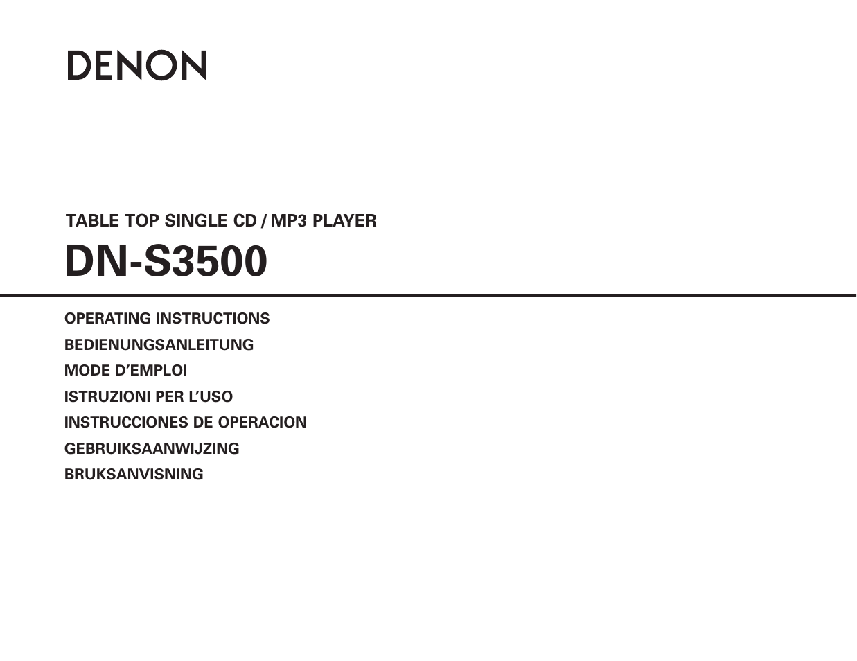 Denon DN-S3500 User Manual | 134 pages