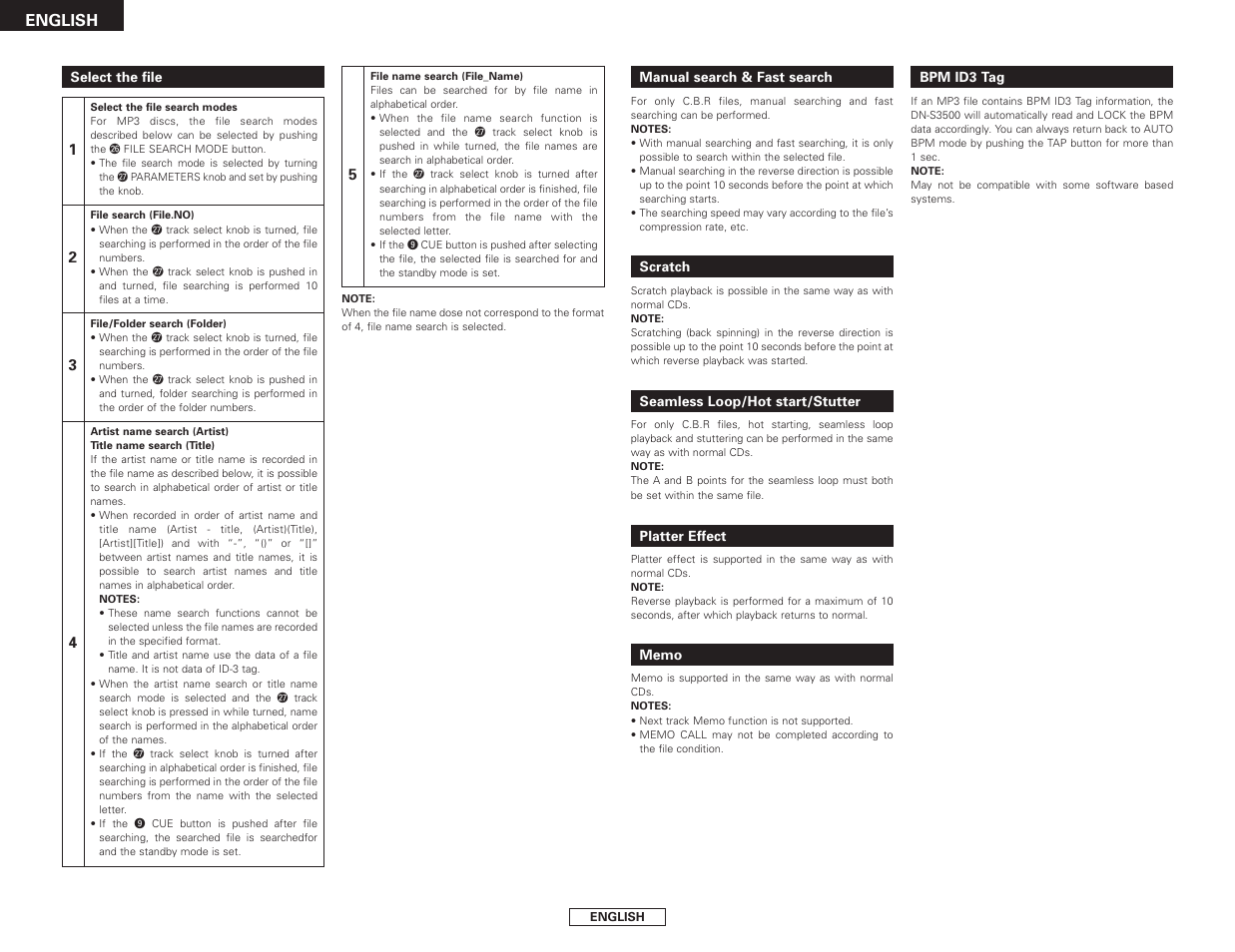 Denon DN-S3500 User Manual | Page 20 / 134