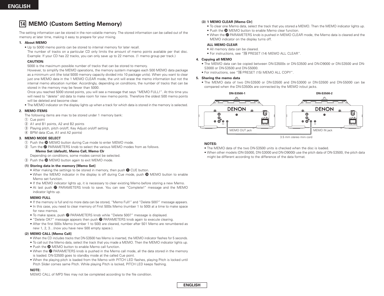 Denon DN-S3500 User Manual | Page 22 / 134