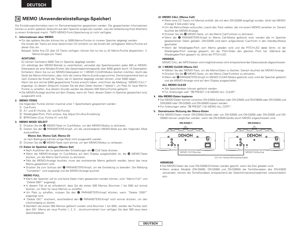 Denon DN-S3500 User Manual | Page 40 / 134
