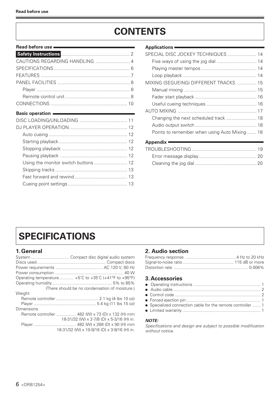 Pioneer CMX-5000 User Manual | Page 6 / 20