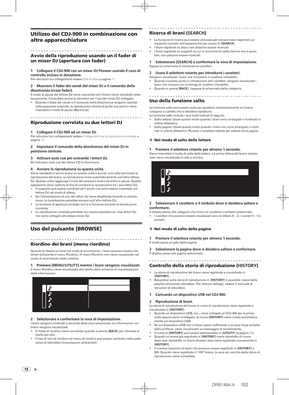 Uso del pulsante [browse | Pioneer CDJ-900 User Manual | Page 102 / 198