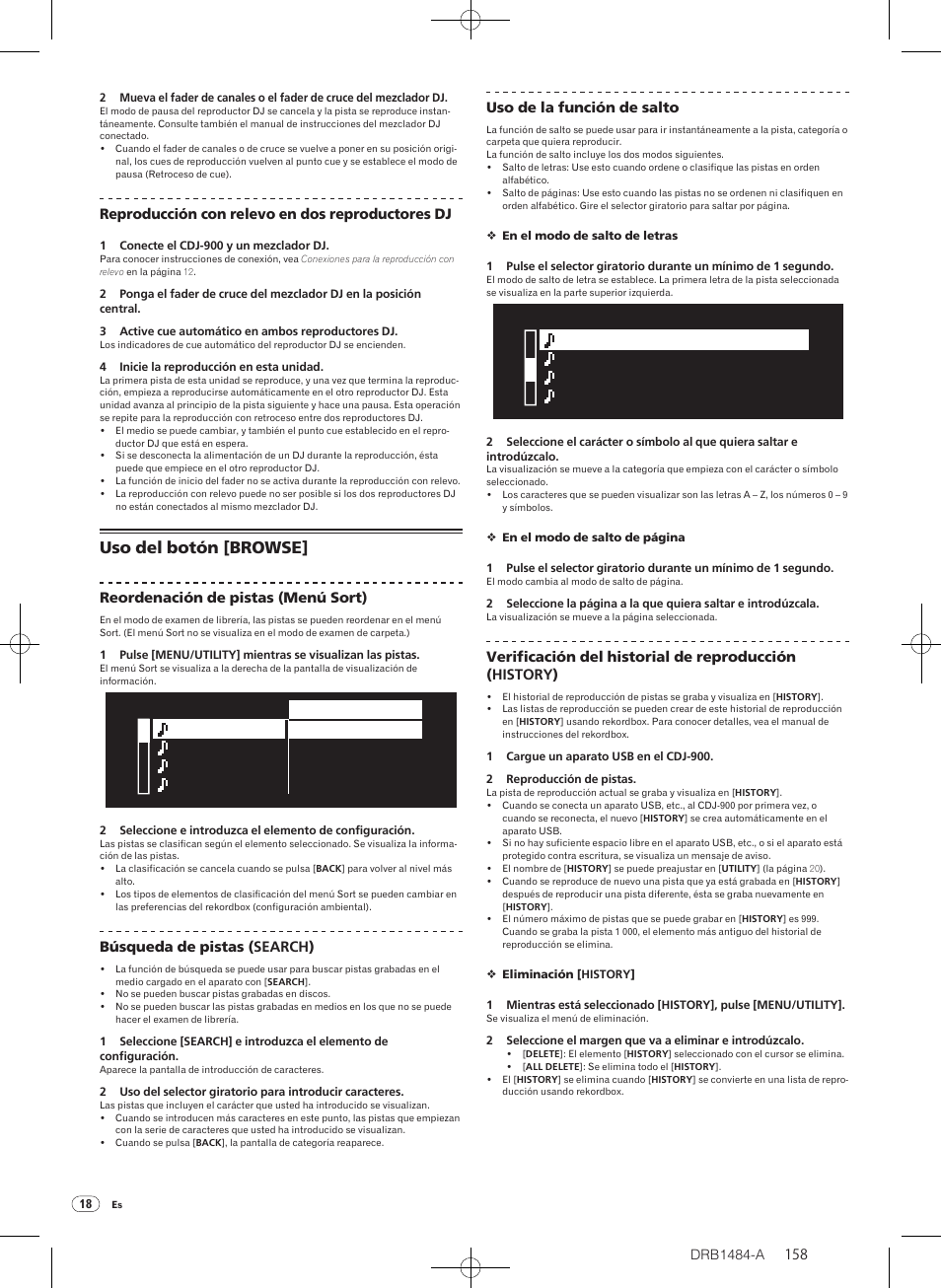 Uso del botón [browse | Pioneer CDJ-900 User Manual | Page 158 / 198