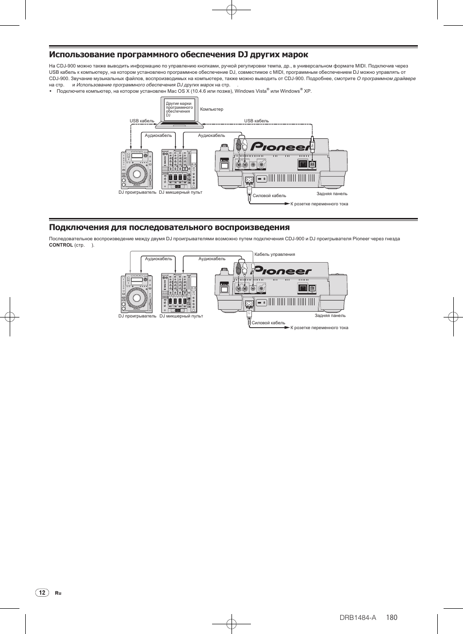 Подключения для последовательного воспроизведения, Drb1484-a | Pioneer CDJ-900 User Manual | Page 180 / 198