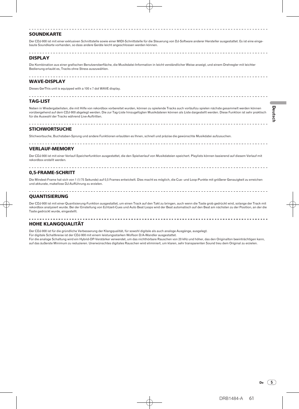 Pioneer CDJ-900 User Manual | Page 61 / 198