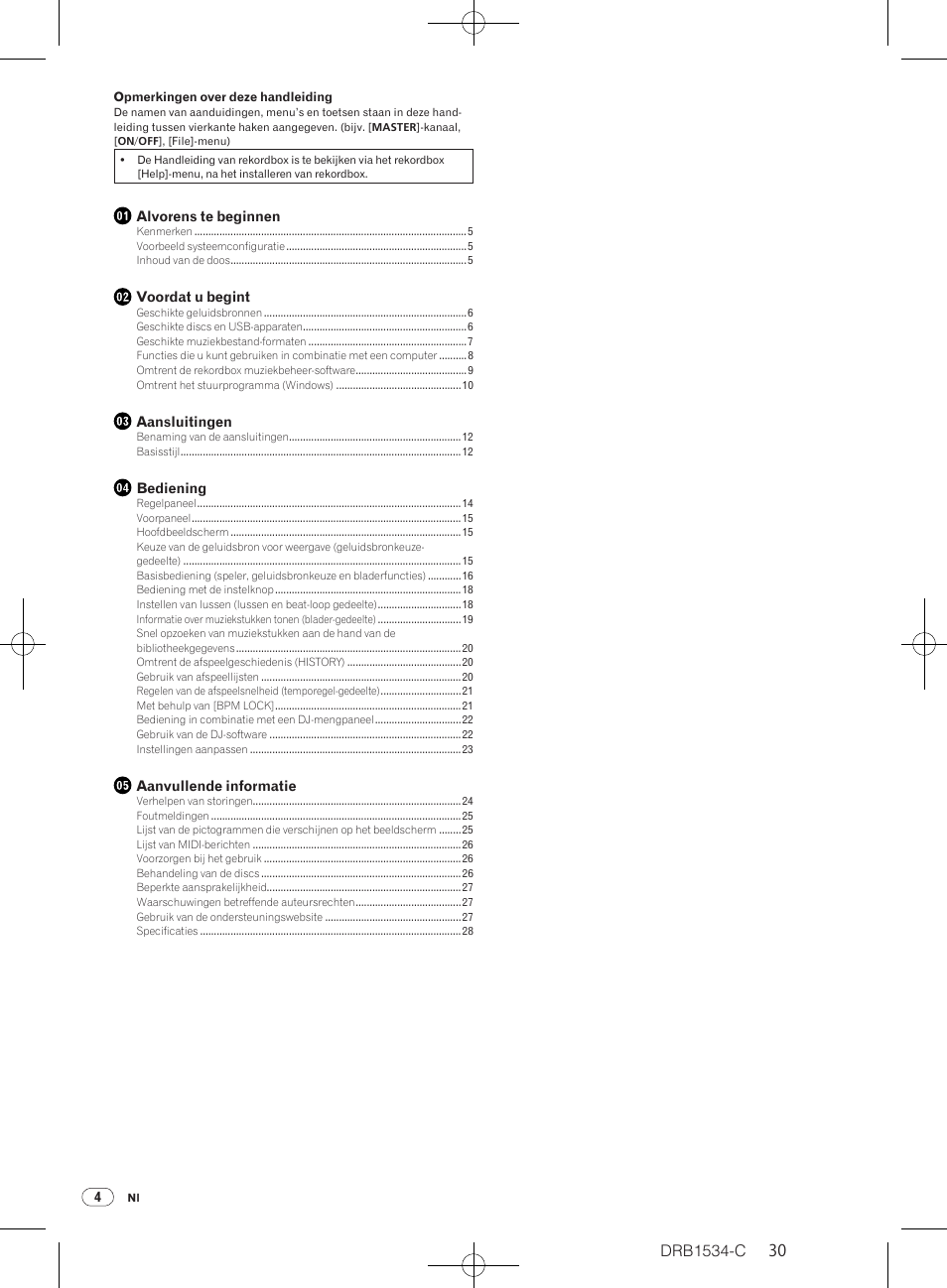 Handleiding, Multi-speler | Pioneer CDJ-350-W User Manual | Page 30 / 112