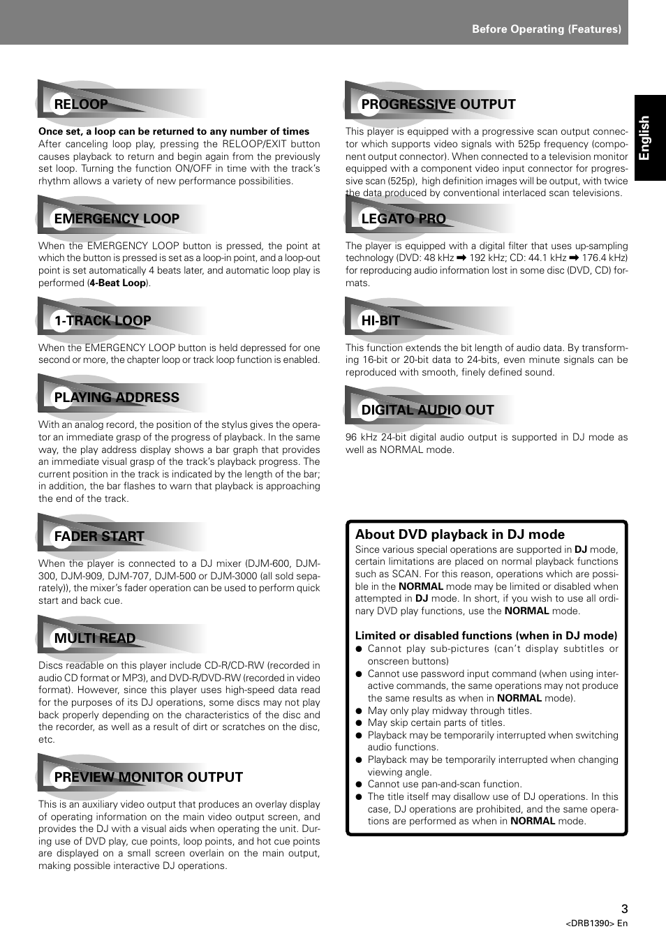 Pioneer DVJ-X1 User Manual | Page 5 / 103