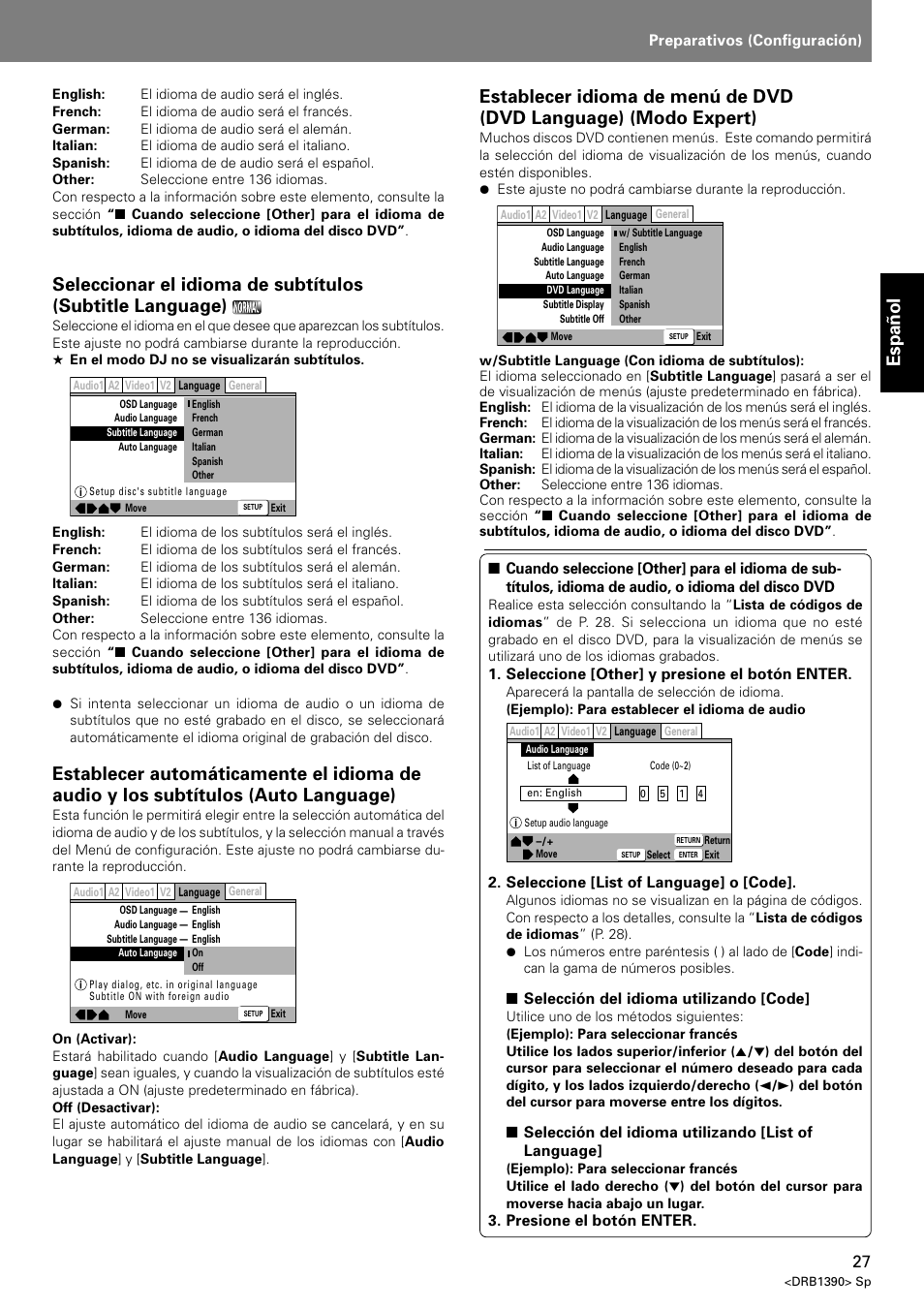 Espa ñ ol | Pioneer DVJ-X1 User Manual | Page 79 / 103