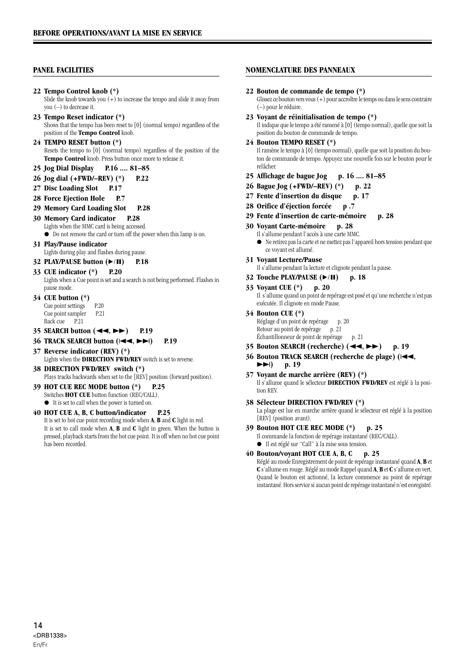Pioneer CDJ-1000 MK2 User Manual | Page 14 / 96
