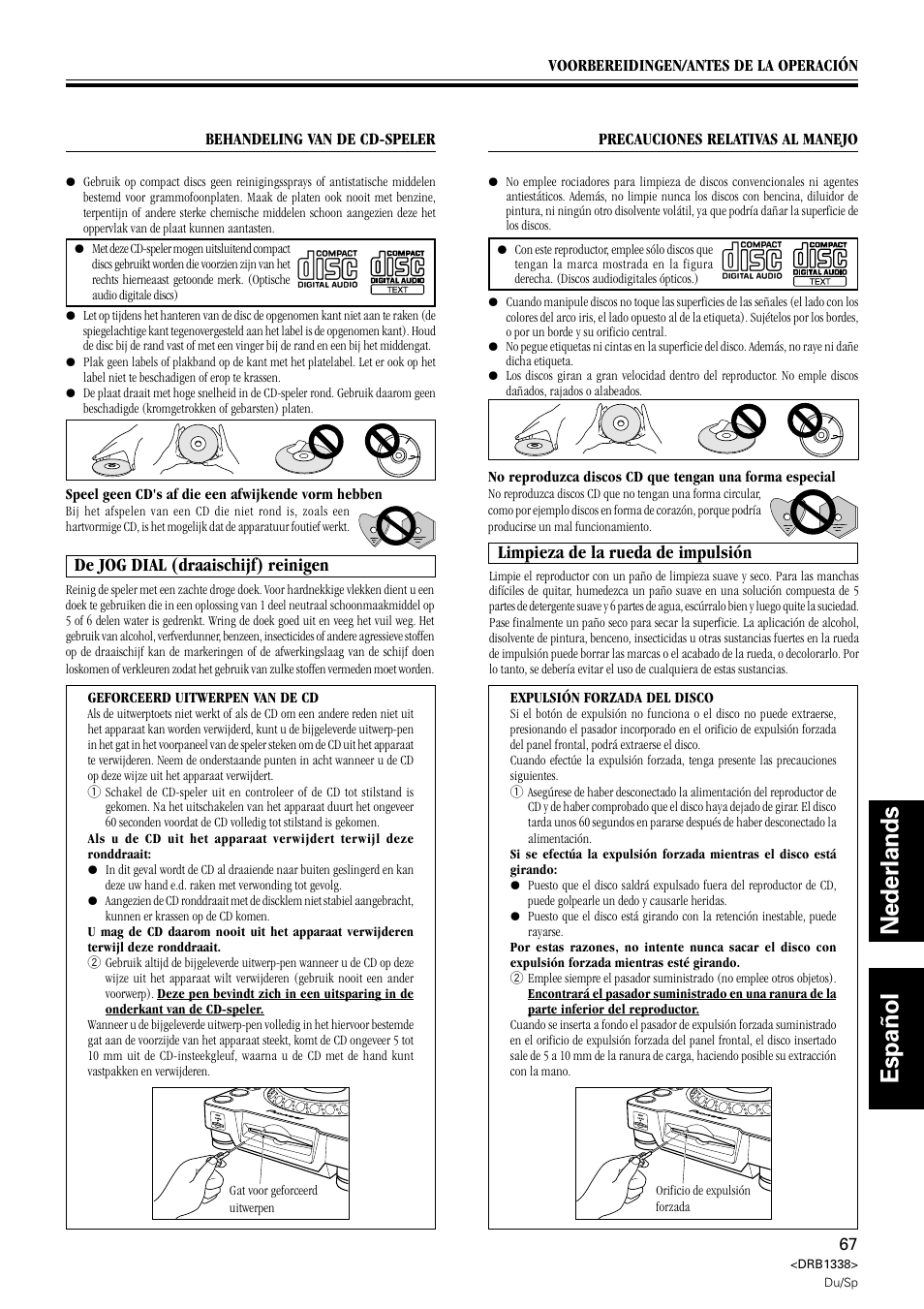 Nederlands espa ñ ol | Pioneer CDJ-1000 MK2 User Manual | Page 67 / 96