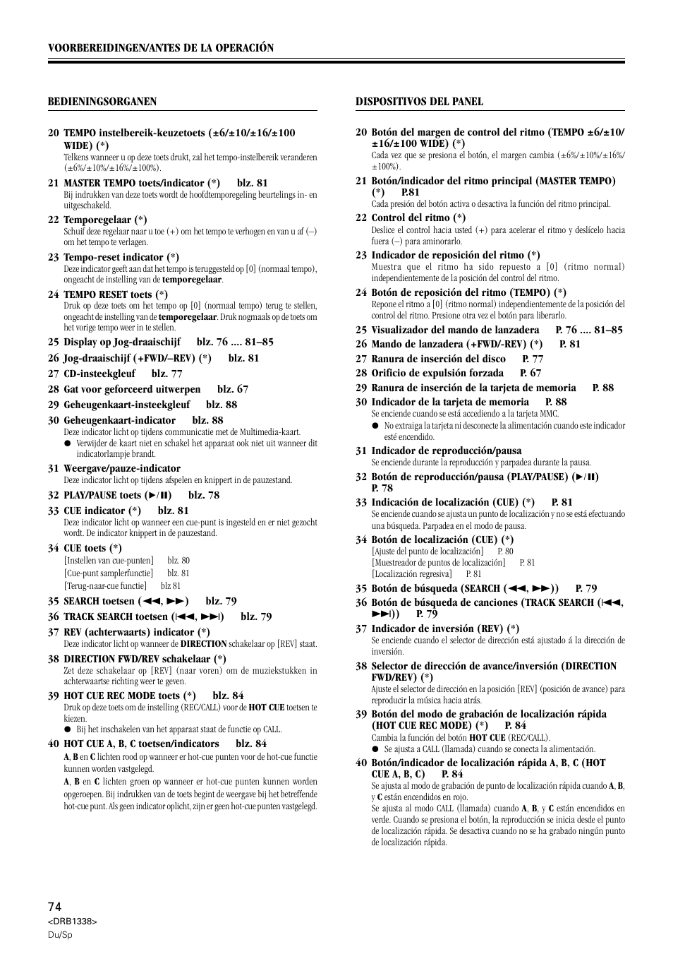 Pioneer CDJ-1000 MK2 User Manual | Page 74 / 96