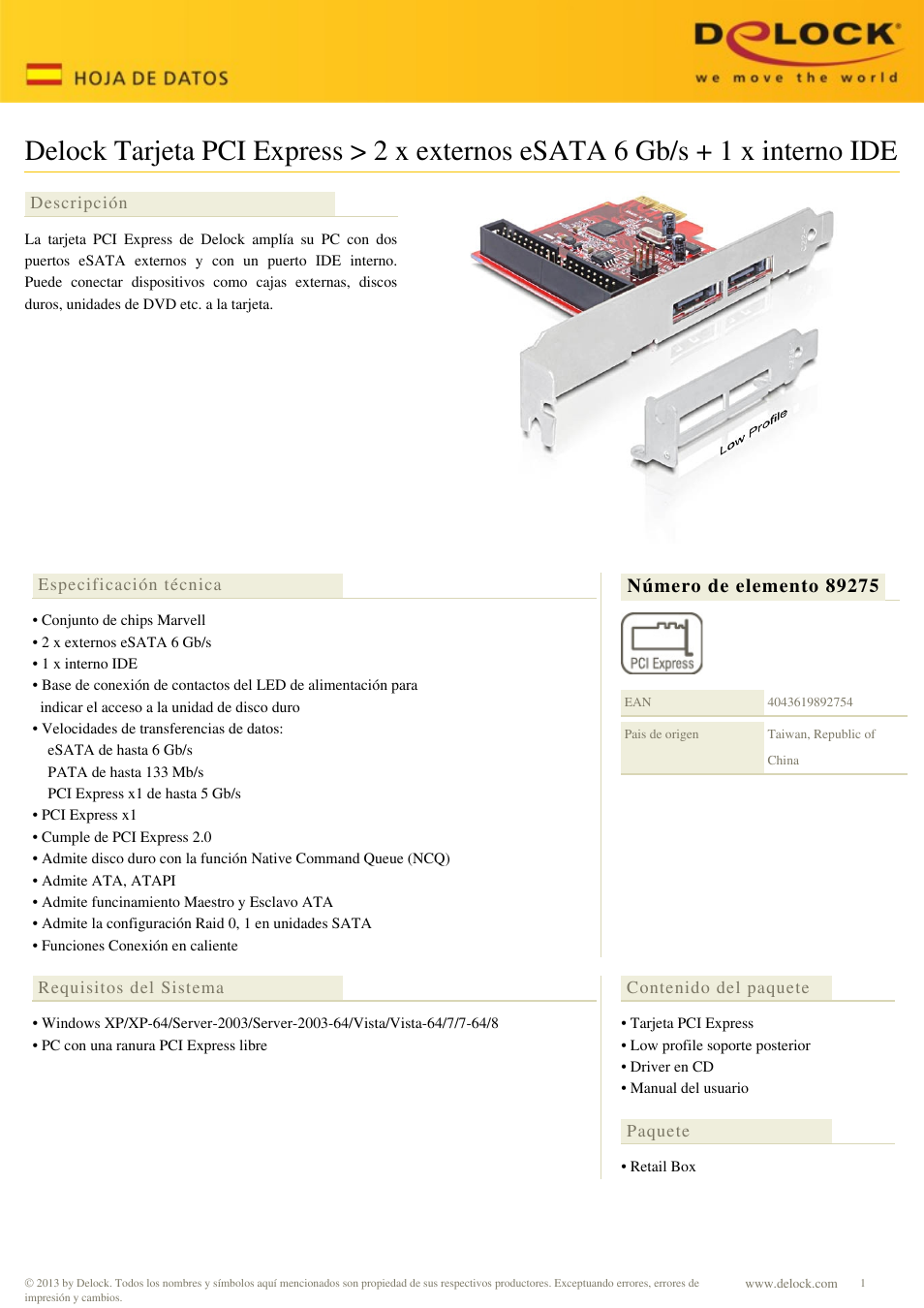 DeLOCK 89275 User Manual | 2 pages