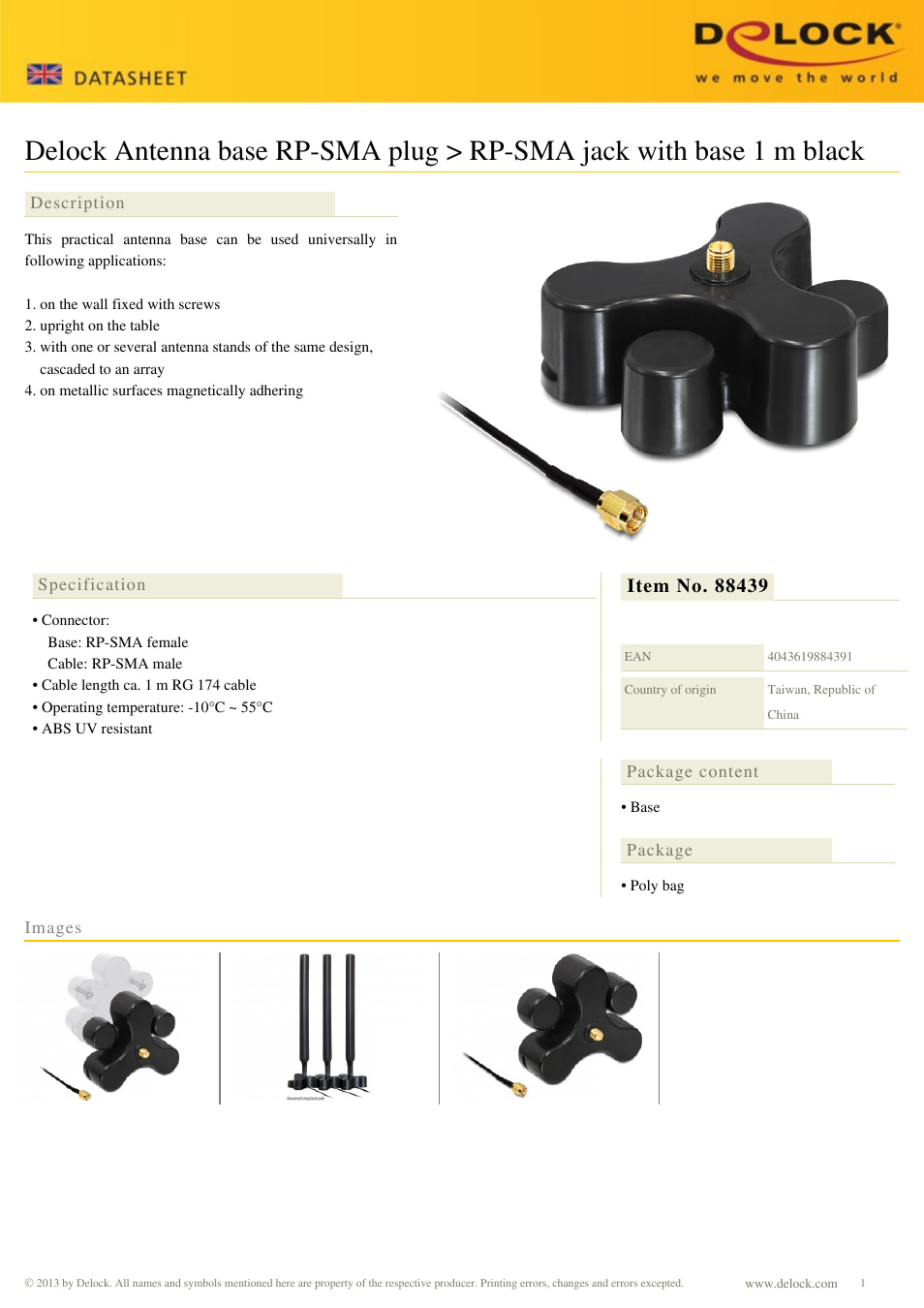 DeLOCK 88439 User Manual | 1 page