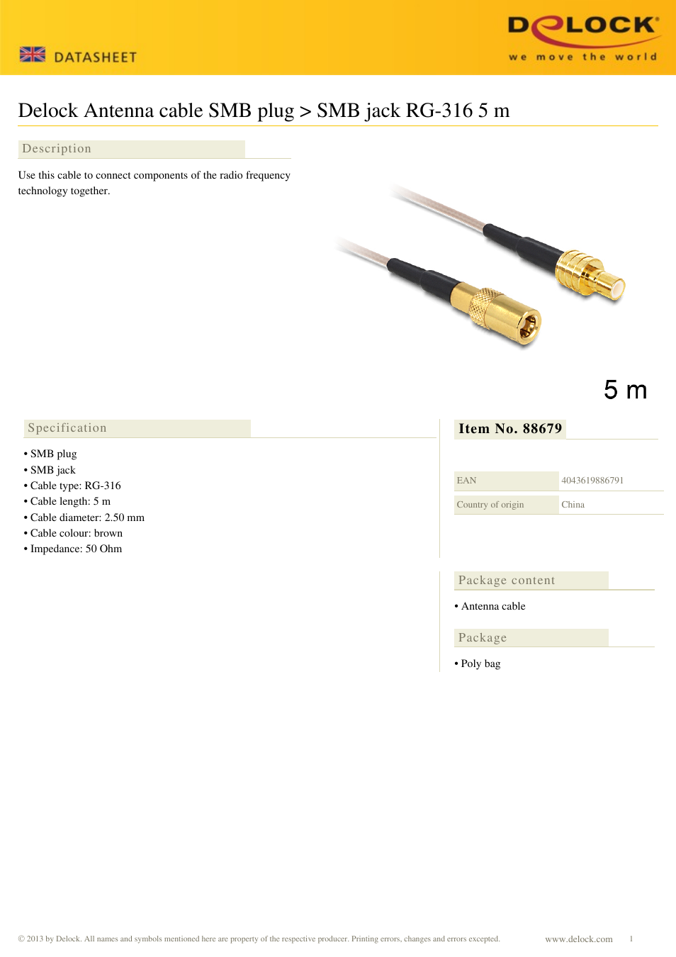 DeLOCK 88679 User Manual | 1 page