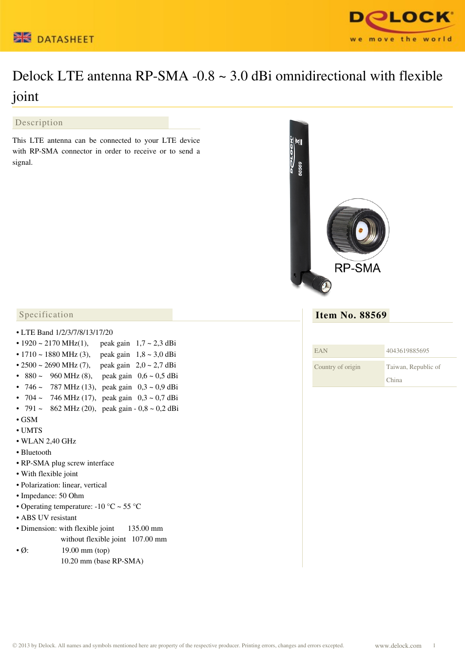 DeLOCK 88569 User Manual | 2 pages