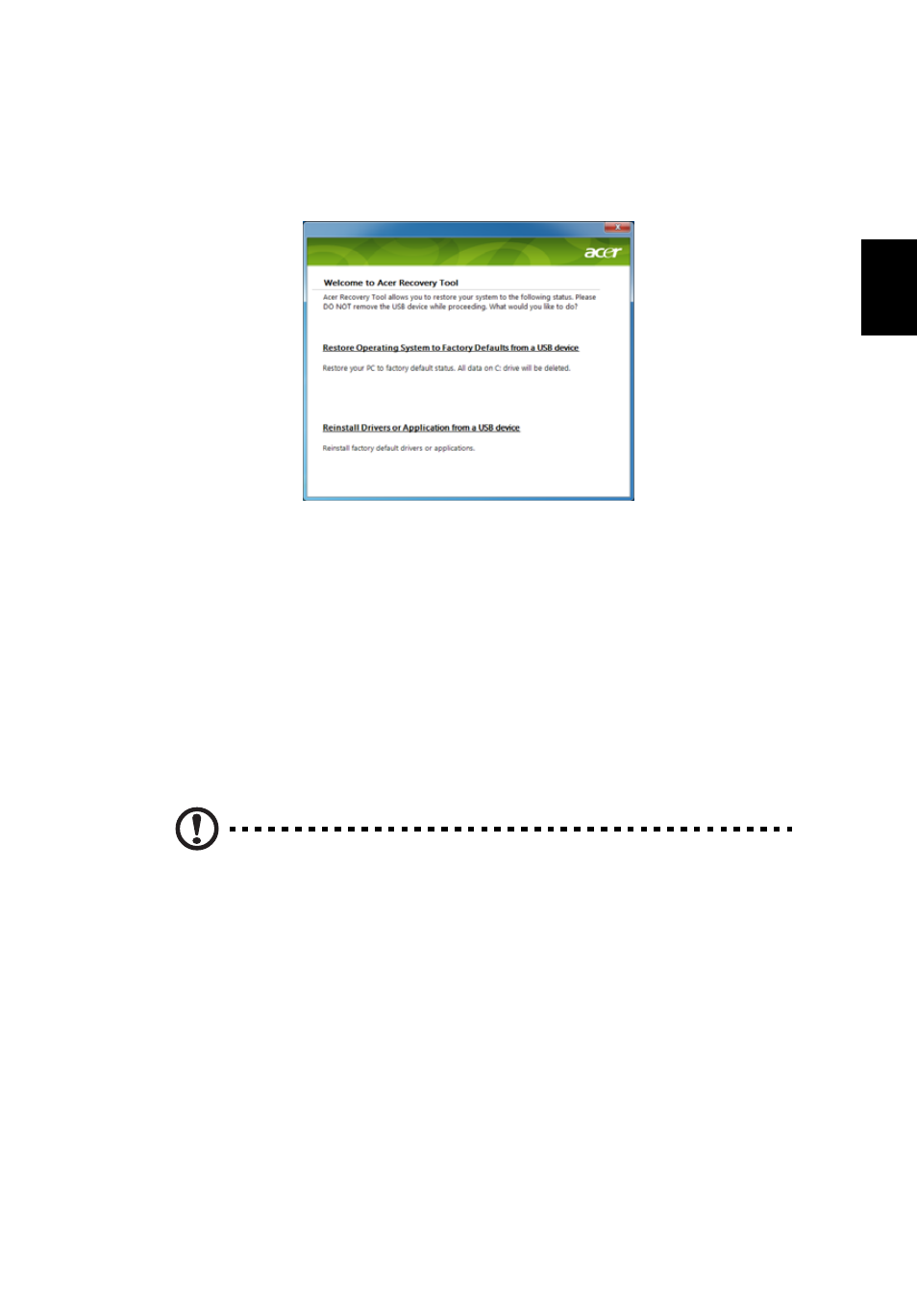 Süsteemi varasema oleku taastamine, Süsteemi varasema oleku taastamine" leheküljel 11 | Acer Aspire One AO722 User Manual | Page 1283 / 1810