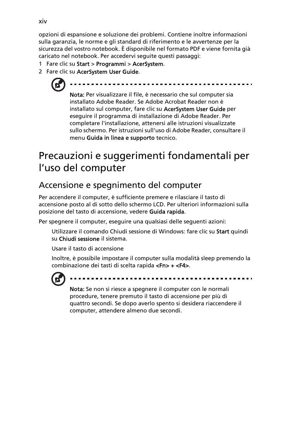 Accensione e spegnimento del computer | Acer Aspire One AO722 User Manual | Page 206 / 1810