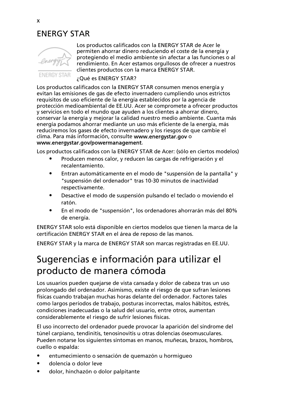 Energy star | Acer Aspire One AO722 User Manual | Page 264 / 1810