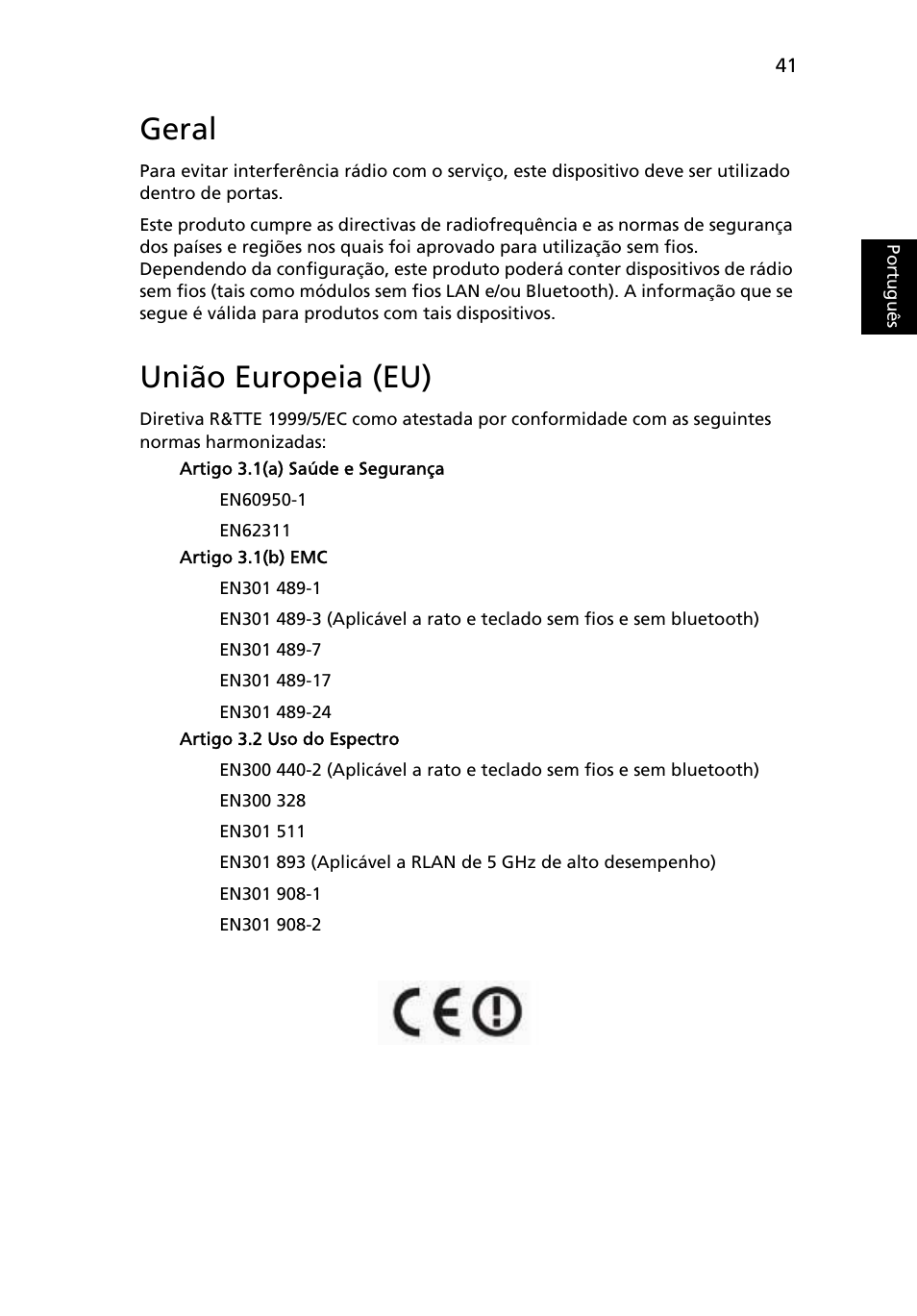 Geral, União europeia (eu) | Acer Aspire One AO722 User Manual | Page 381 / 1810