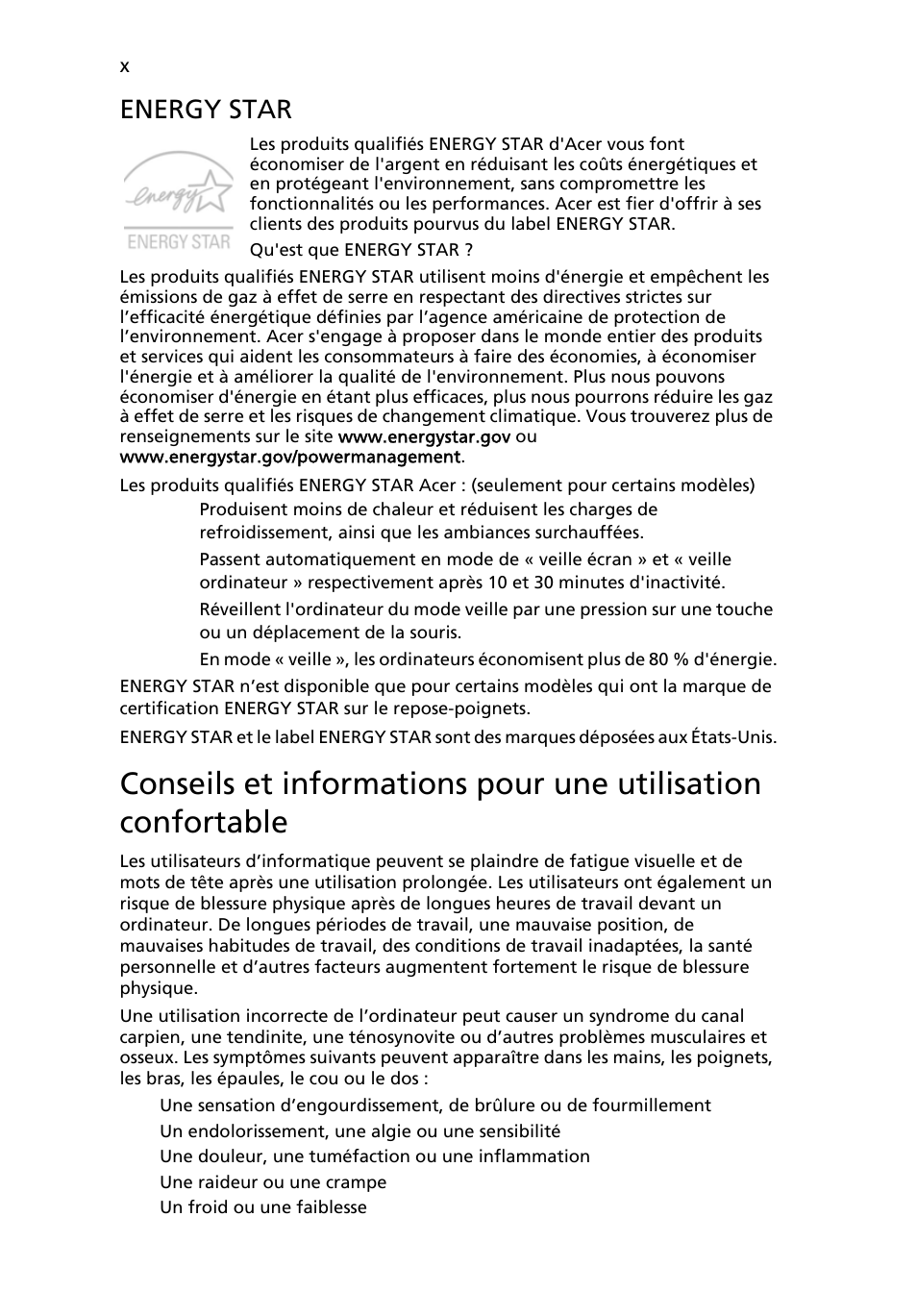 Energy star | Acer Aspire One AO722 User Manual | Page 70 / 1810