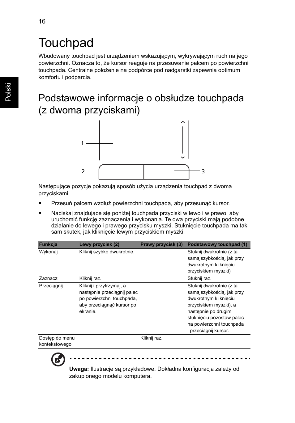 Touchpad, Touchpad 16 | Acer Aspire One AO722 User Manual | Page 794 / 1810