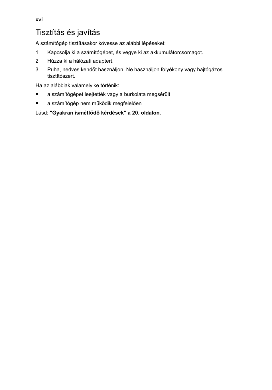 Tisztítás és javítás | Acer Aspire One AO722 User Manual | Page 840 / 1810