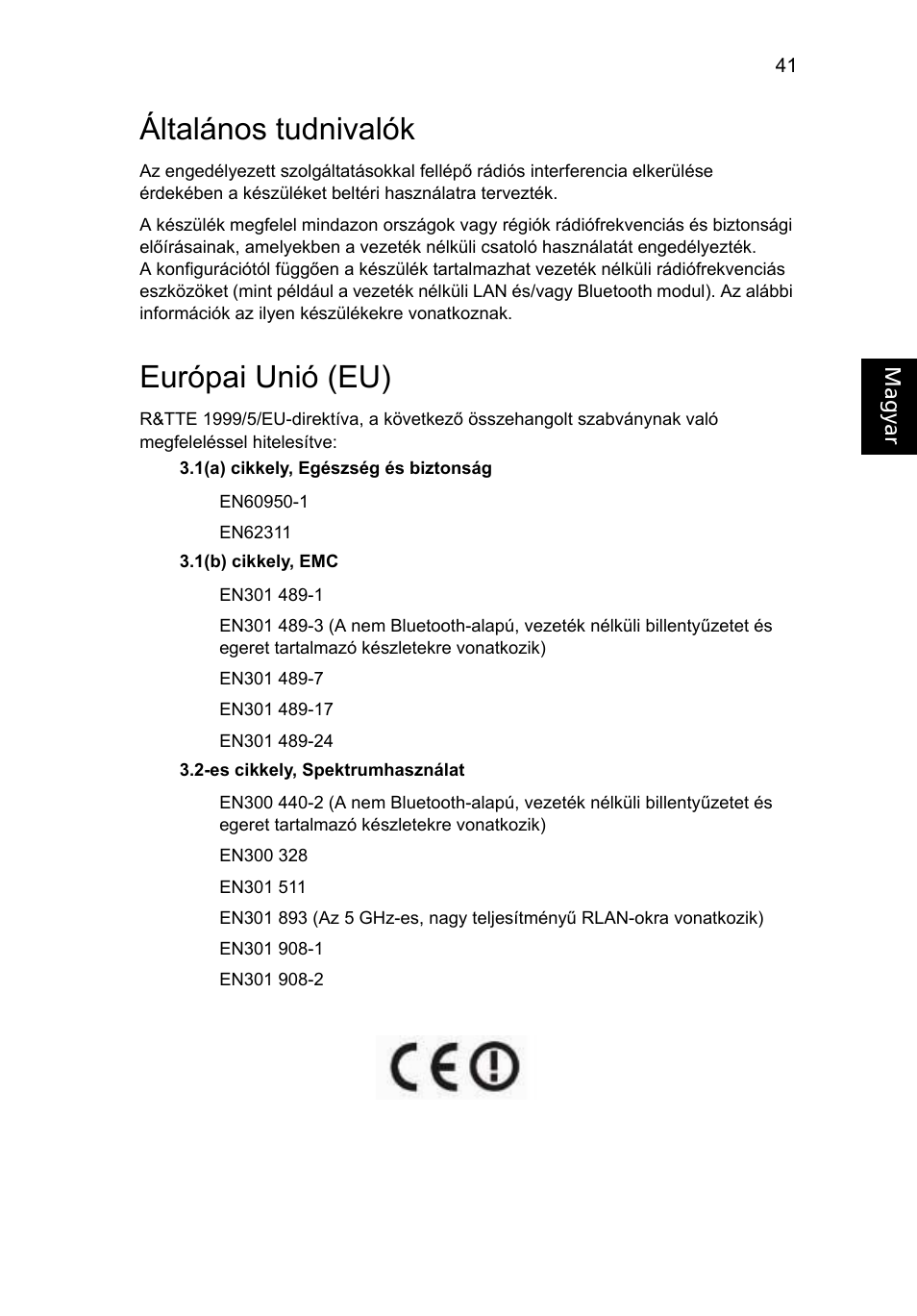 Általános tudnivalók, Európai unió (eu) | Acer Aspire One AO722 User Manual | Page 885 / 1810