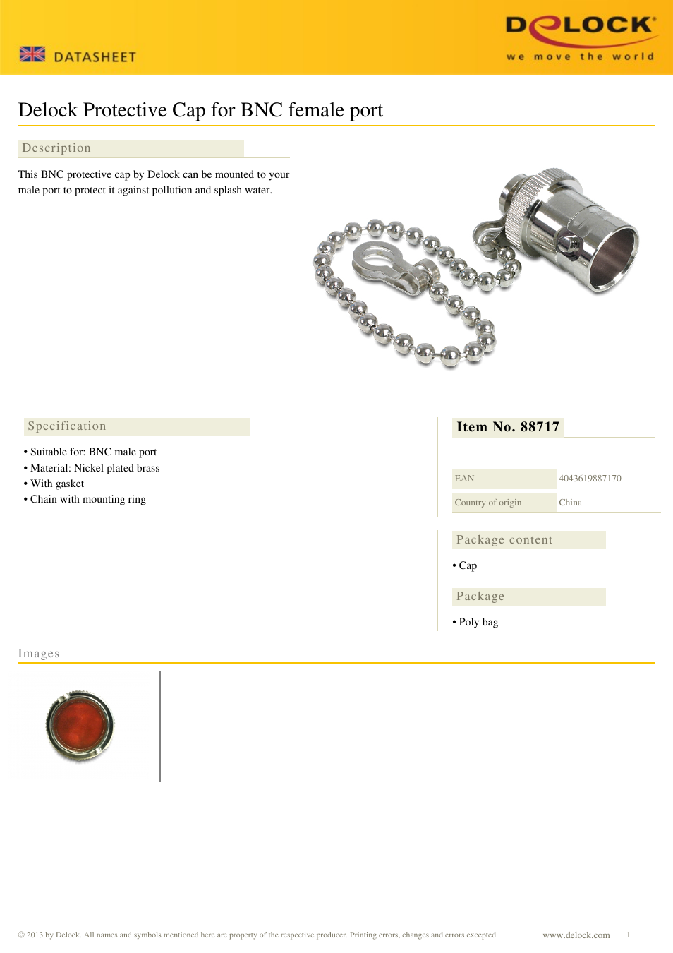 DeLOCK 88717 User Manual | 1 page