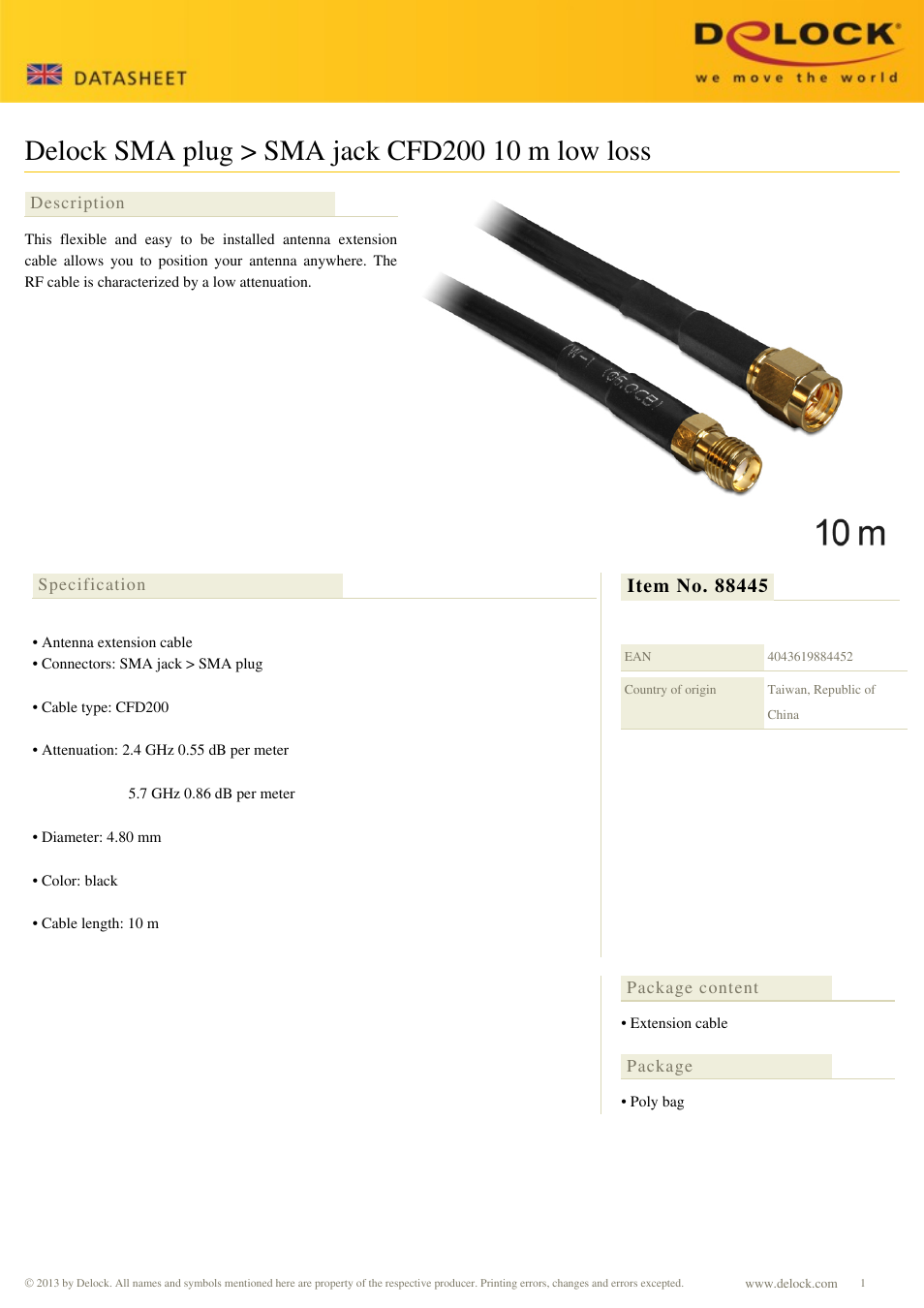 DeLOCK 88445 User Manual | 2 pages