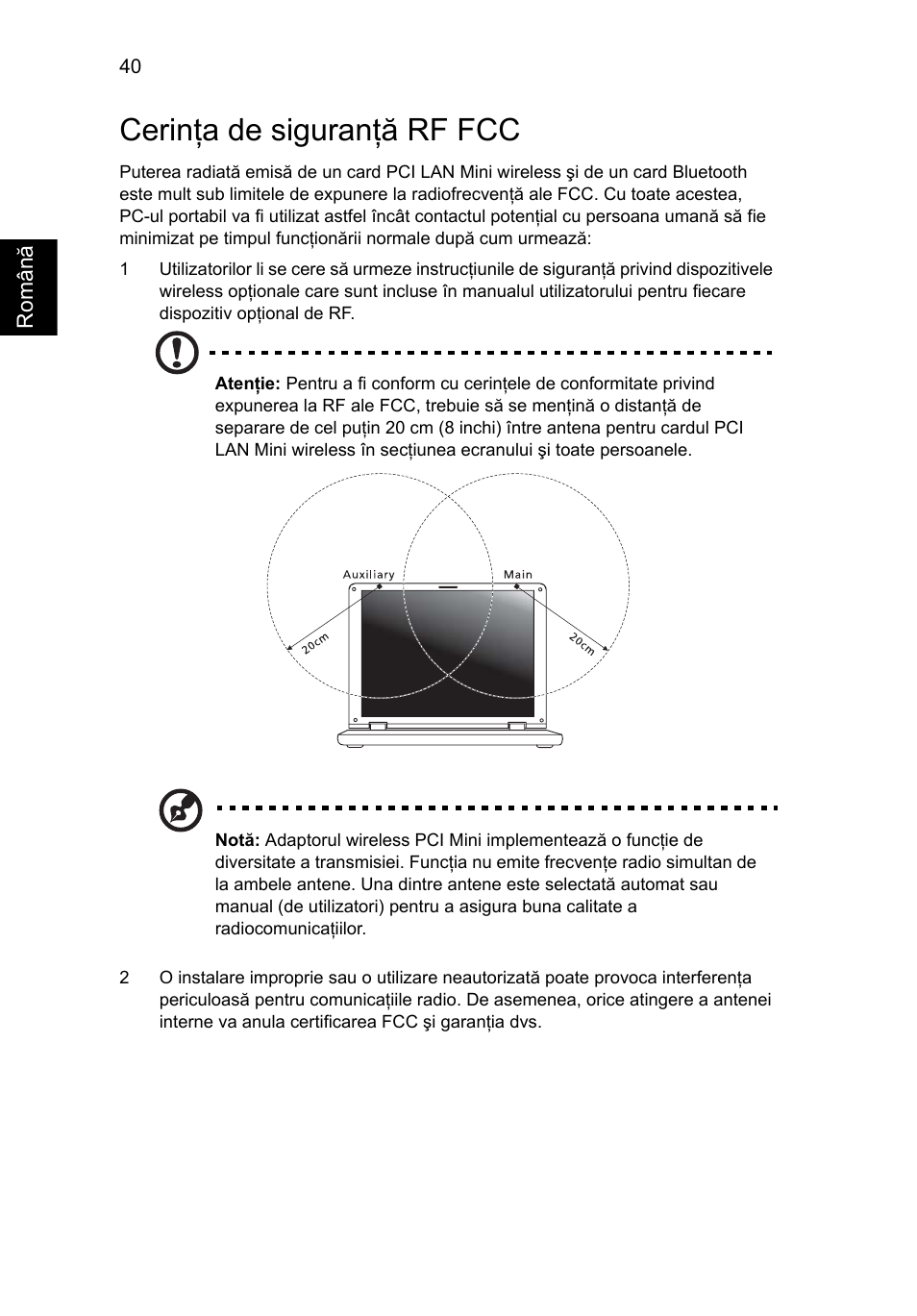 Cerinţa de siguranţă rf fcc | Acer Aspire One AO522 User Manual | Page 1186 / 1810