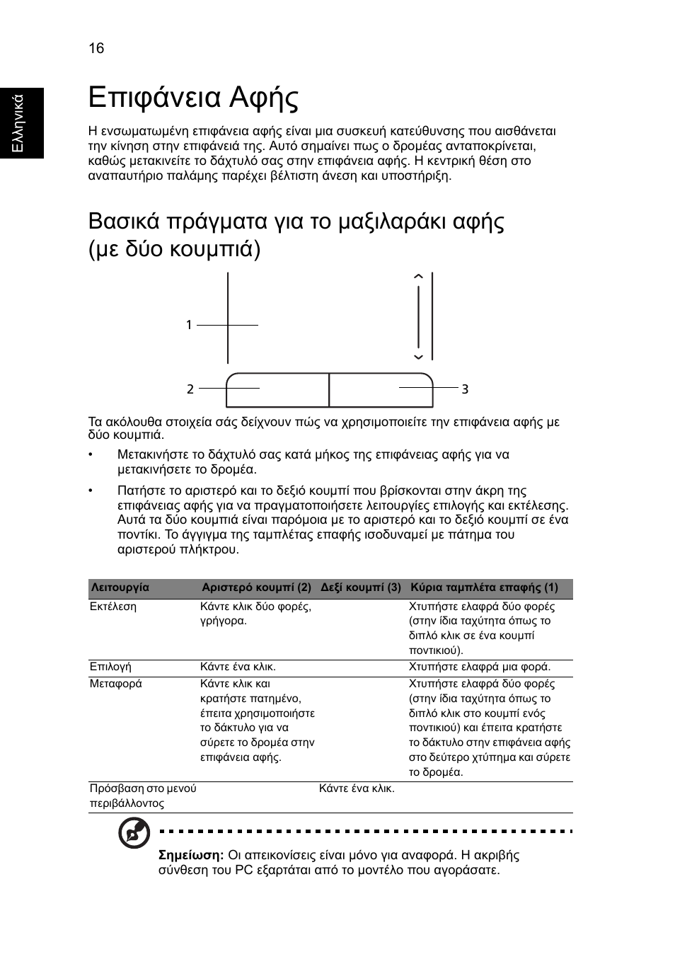 Επιφάνεια αφής | Acer Aspire One AO522 User Manual | Page 1352 / 1810