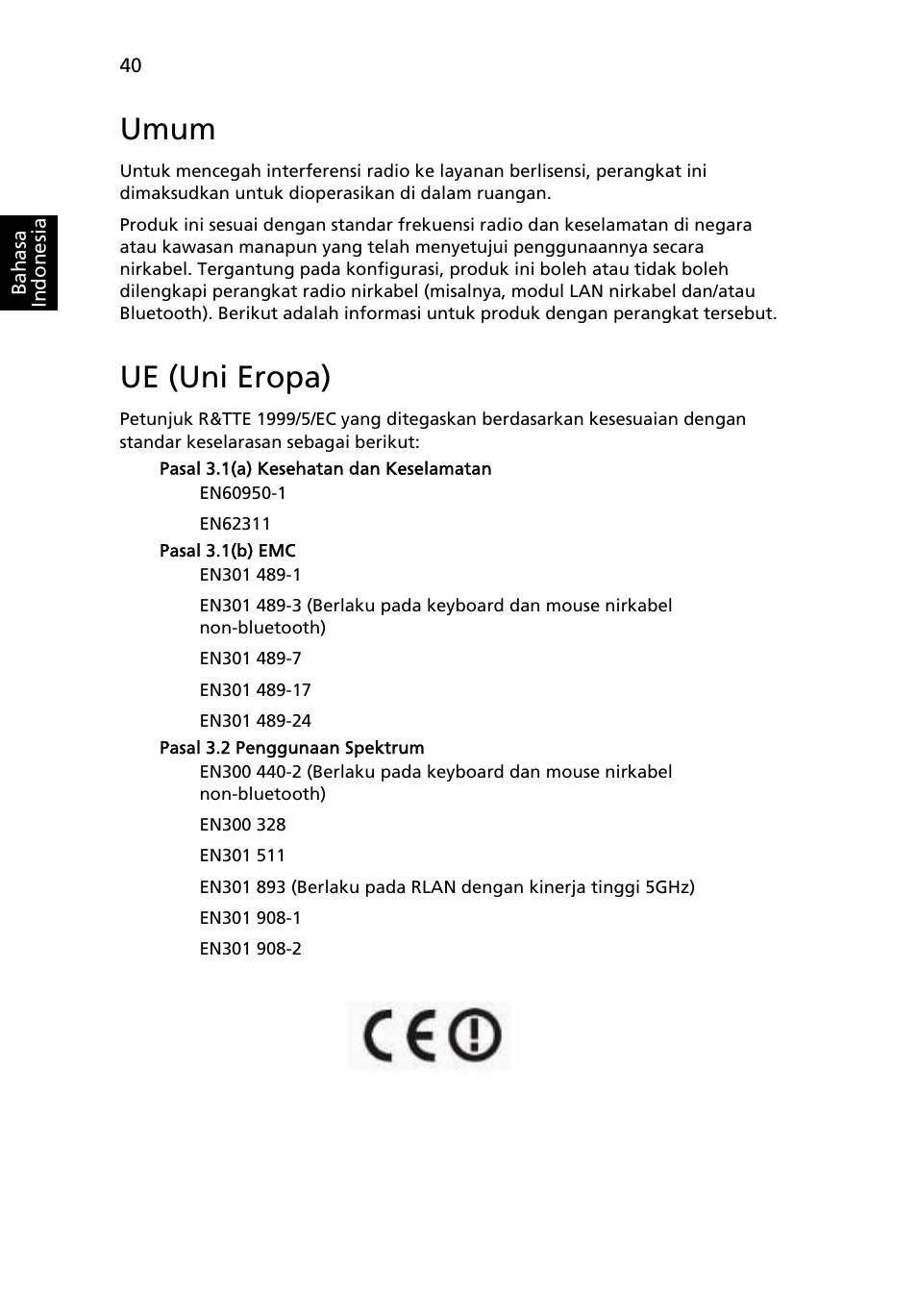 Umum, Ue (uni eropa) | Acer Aspire One AO522 User Manual | Page 1746 / 1810