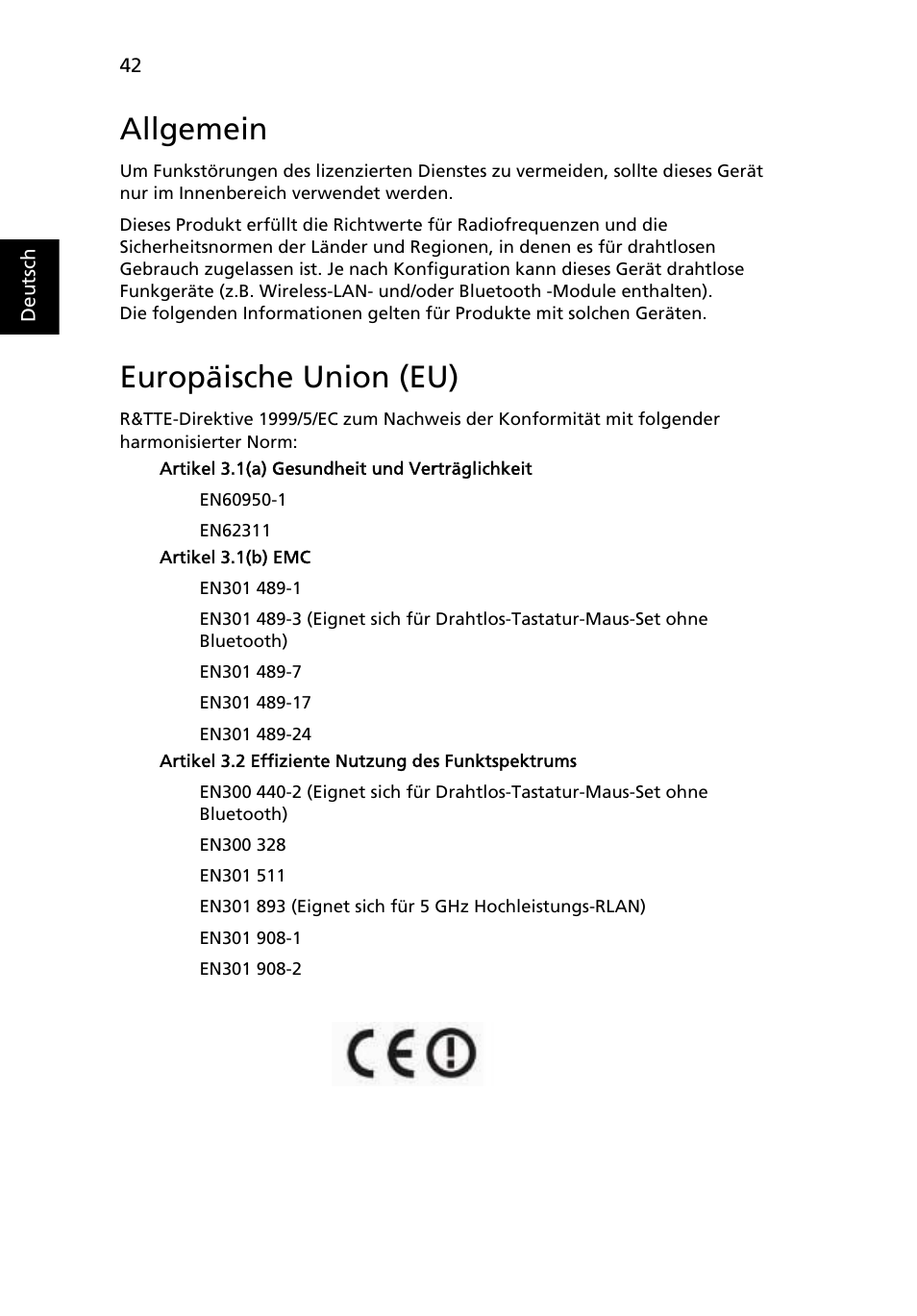 Allgemein, Europäische union (eu) | Acer Aspire One AO522 User Manual | Page 188 / 1810