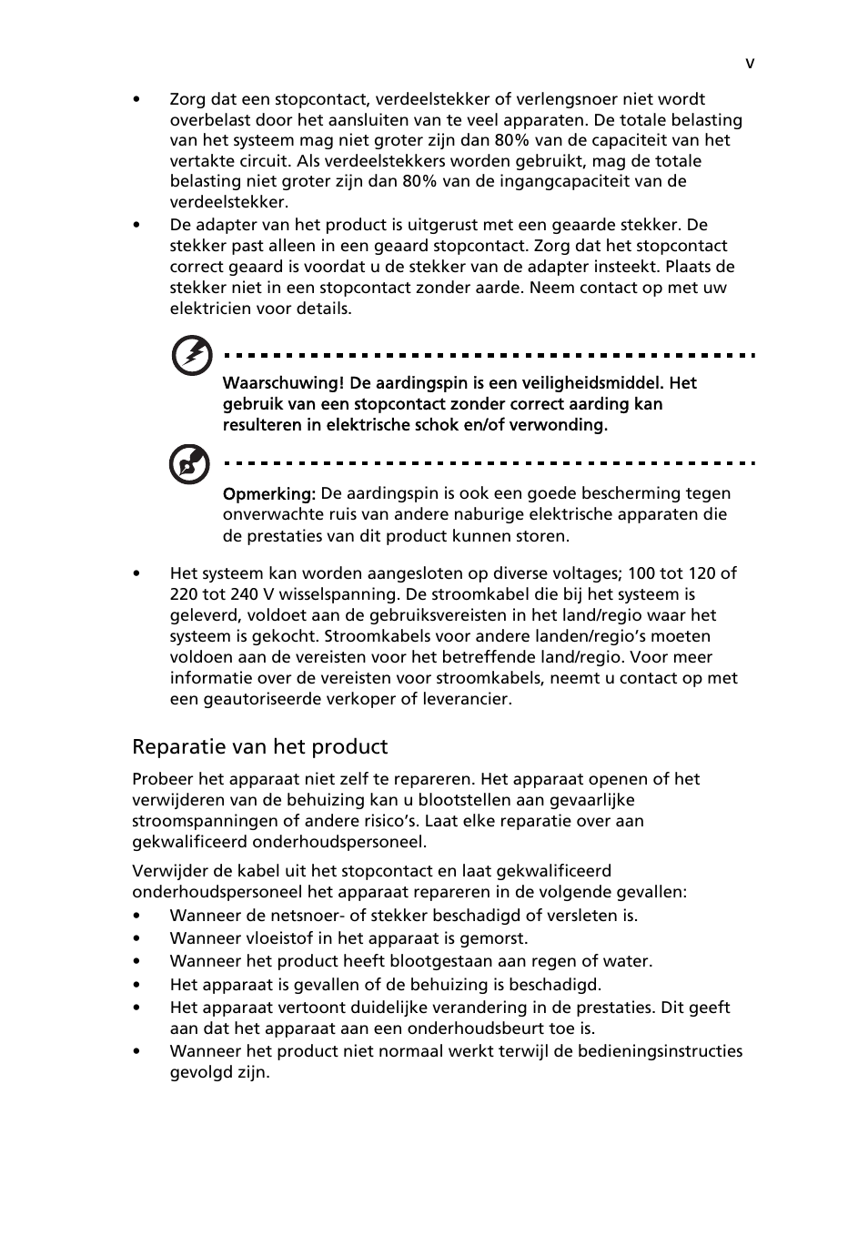 Reparatie van het product | Acer Aspire One AO522 User Manual | Page 389 / 1810