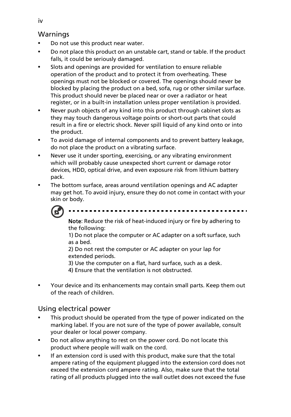 Acer Aspire One AO522 User Manual | Page 6 / 1810