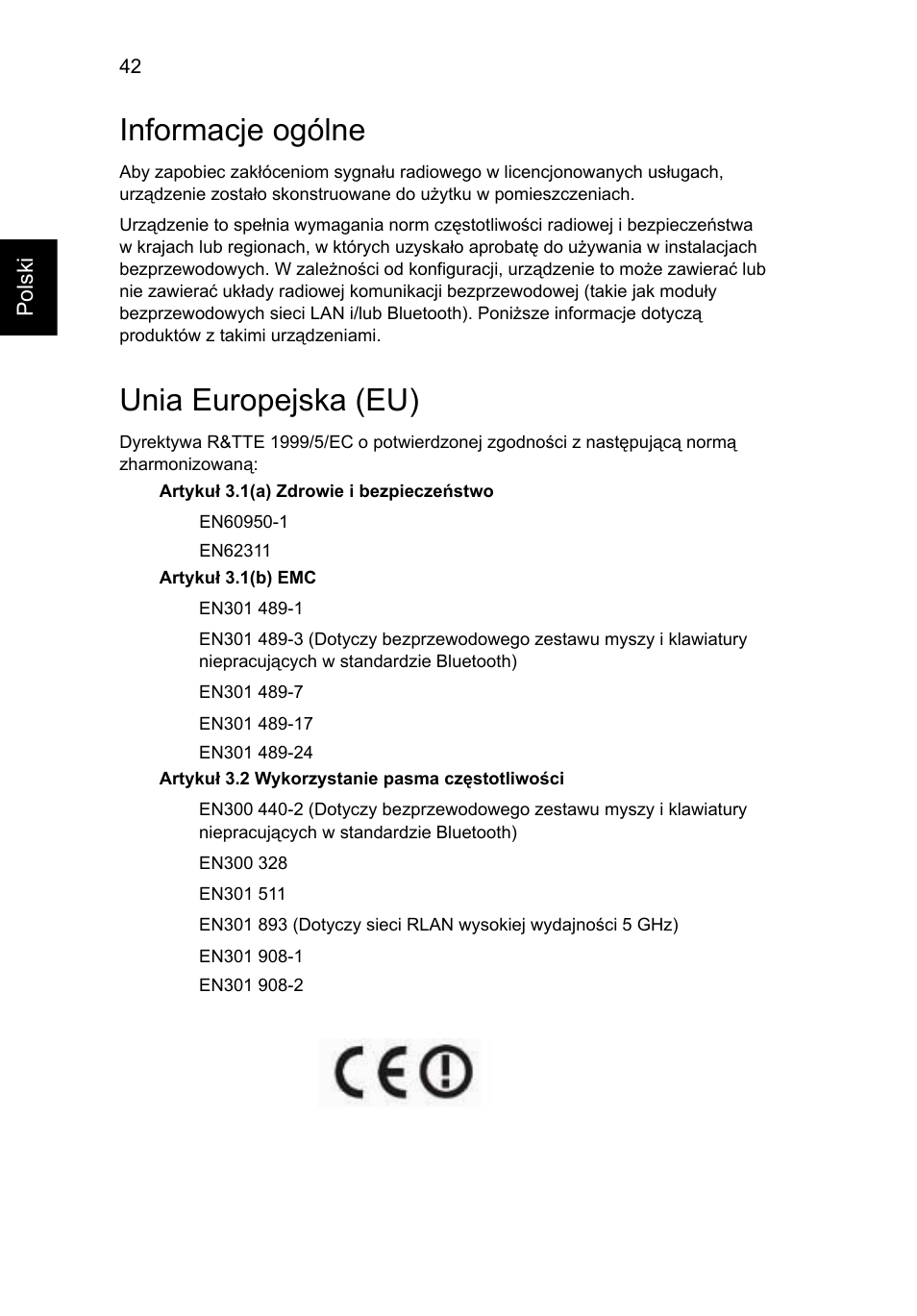 Informacje ogólne, Unia europejska (eu) | Acer Aspire One AO522 User Manual | Page 820 / 1810