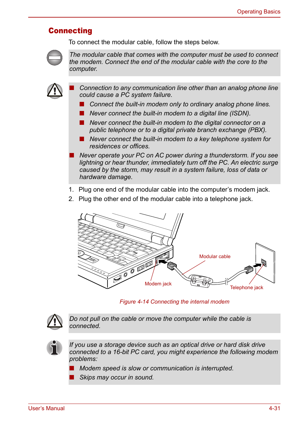 Connecting | Toshiba Libretto U100 User Manual | Page 101 / 250