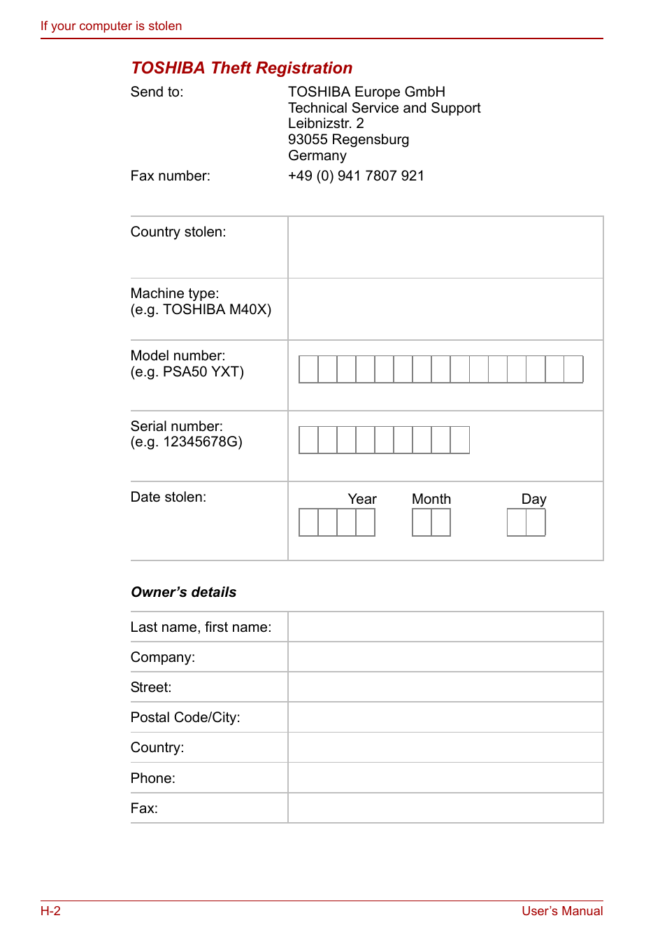 Toshiba Libretto U100 User Manual | Page 232 / 250