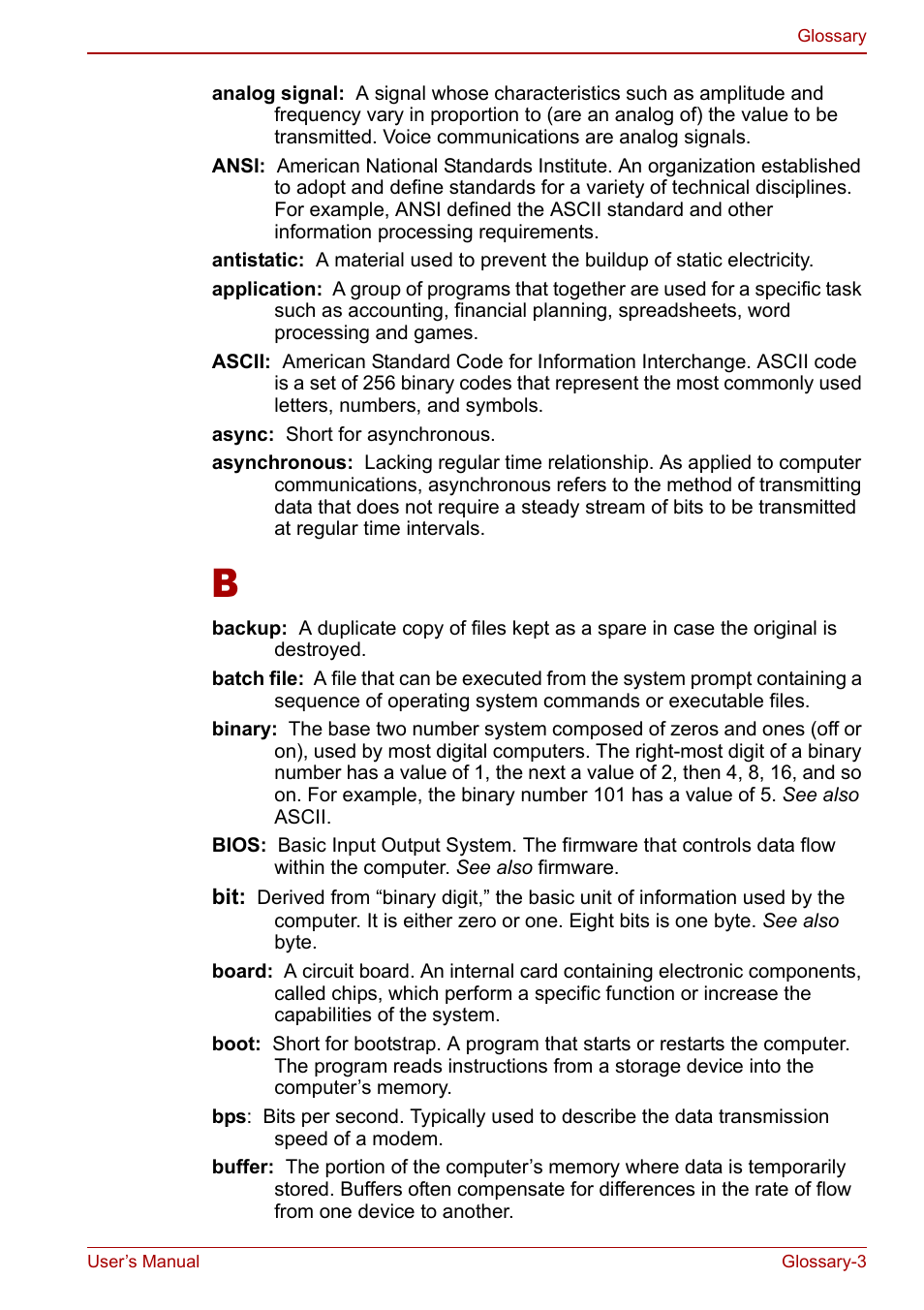 Toshiba Libretto U100 User Manual | Page 235 / 250