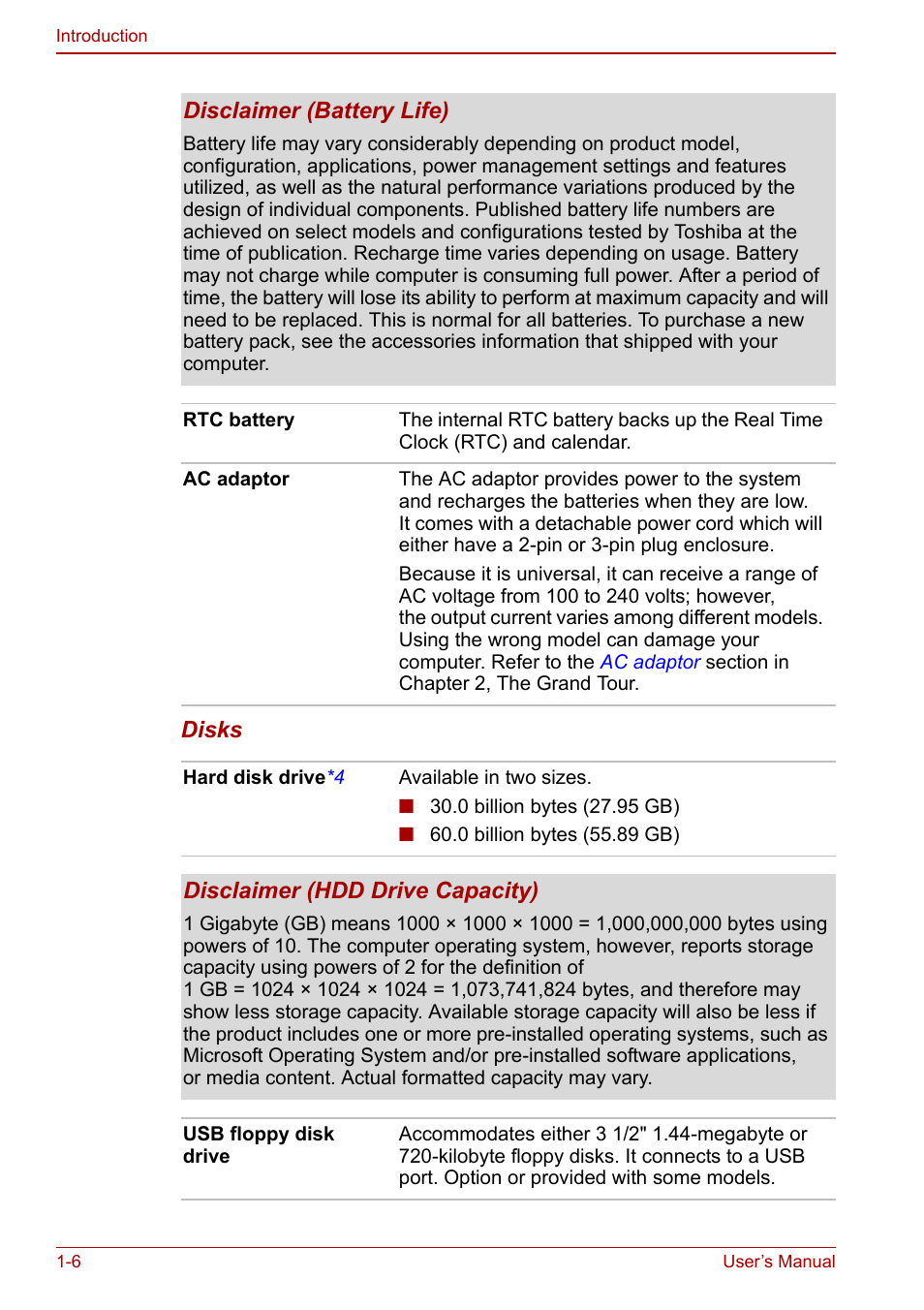 Toshiba Libretto U100 User Manual | Page 24 / 250