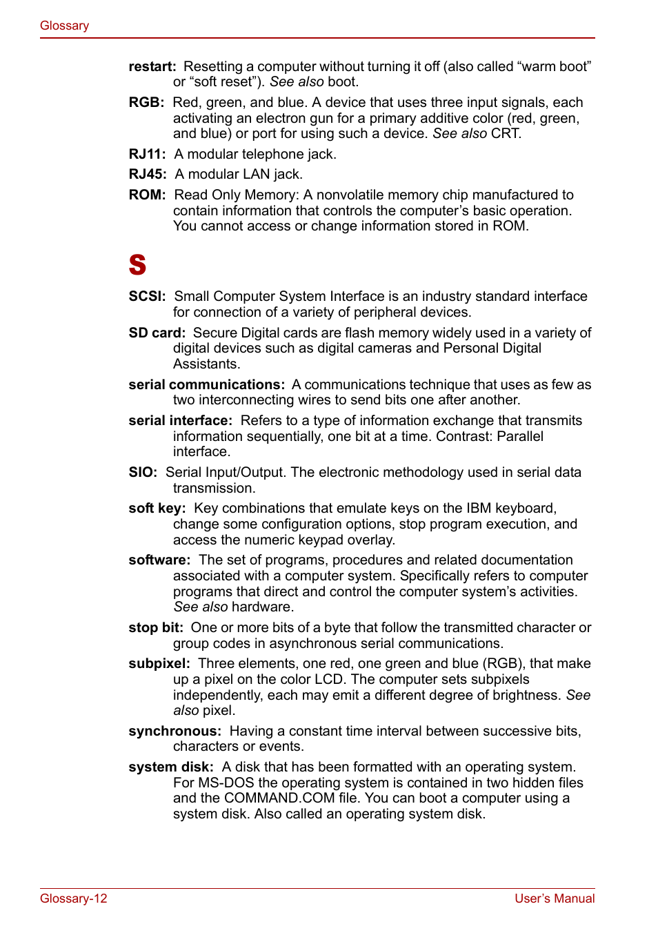 Toshiba Libretto U100 User Manual | Page 244 / 250