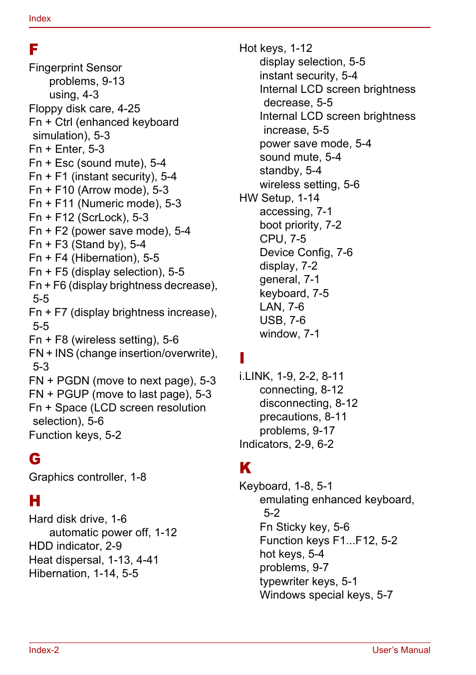 Toshiba Libretto U100 User Manual | Page 248 / 250